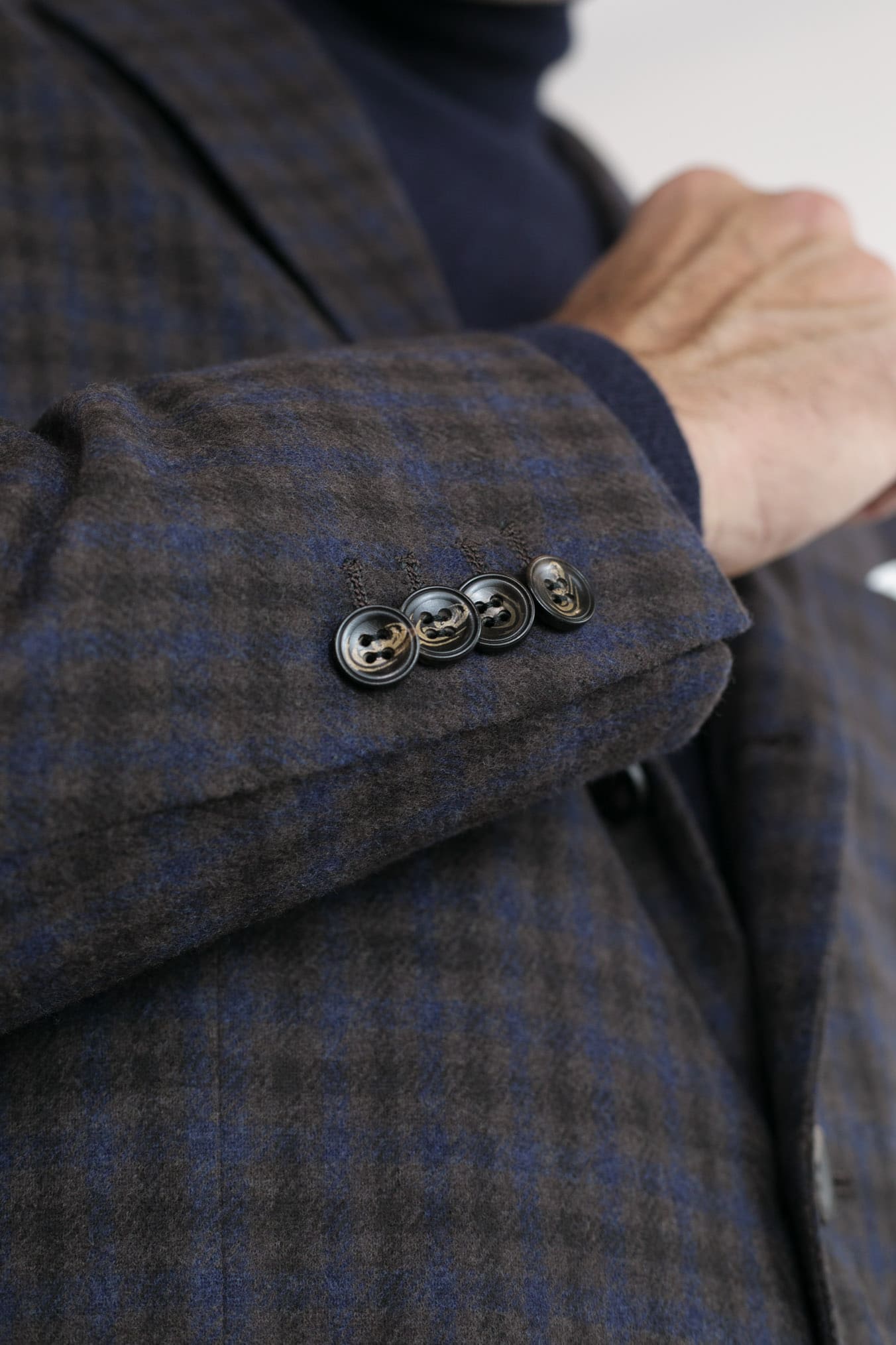 Giacca Check Testa di Moro e Blu - Guarino Store