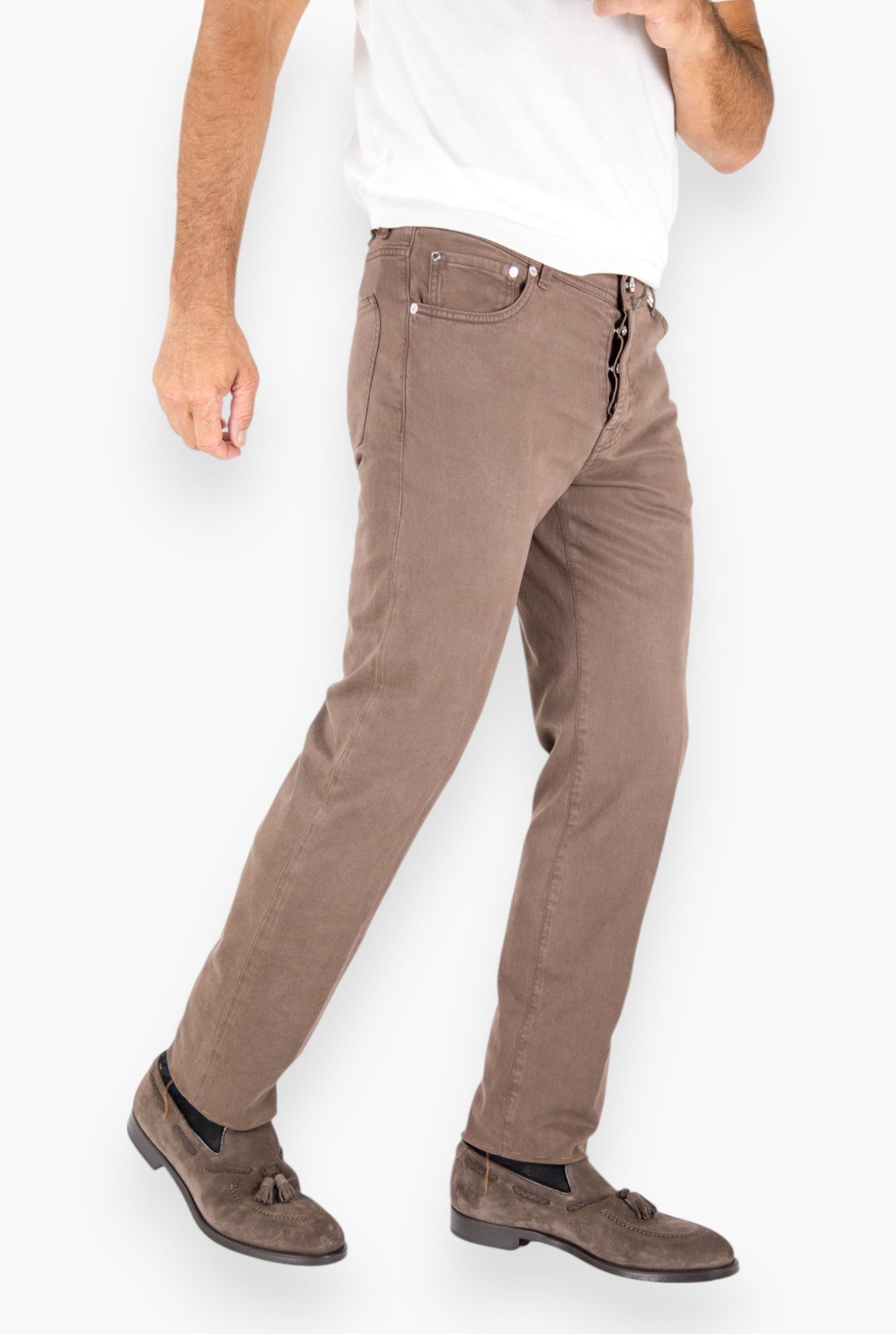 Pantaloni 5 Tasche Castagna - Guarino Store