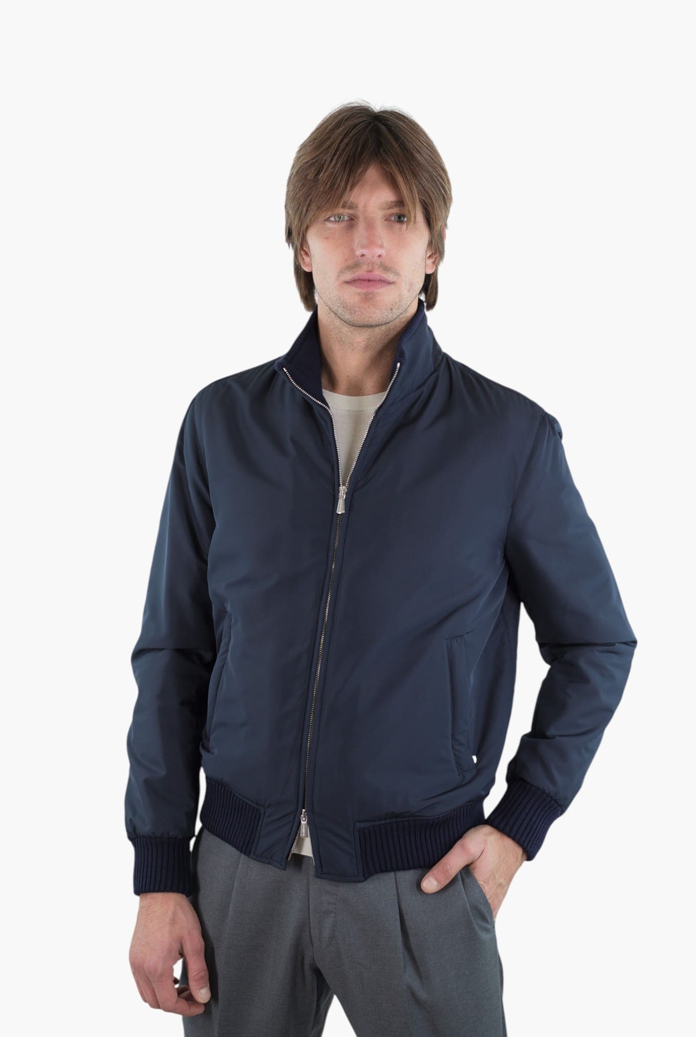 MANDELLI Giubbino Airstop Cashmere Loro Piana Blu