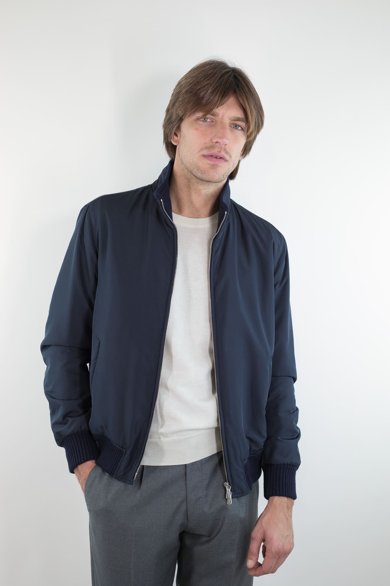 MANDELLI Giubbino Airstop Cashmere Loro Piana Blu