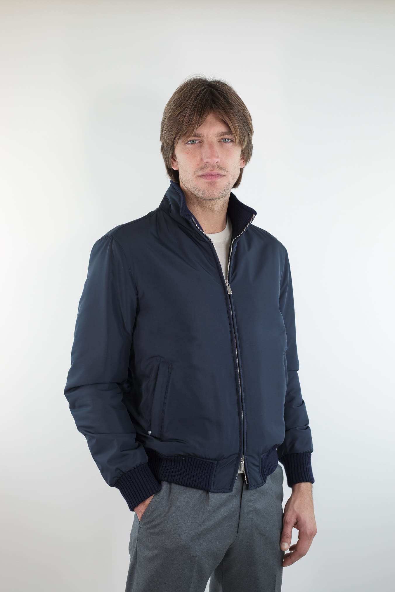 MANDELLI Giubbino Airstop Cashmere Loro Piana Blu