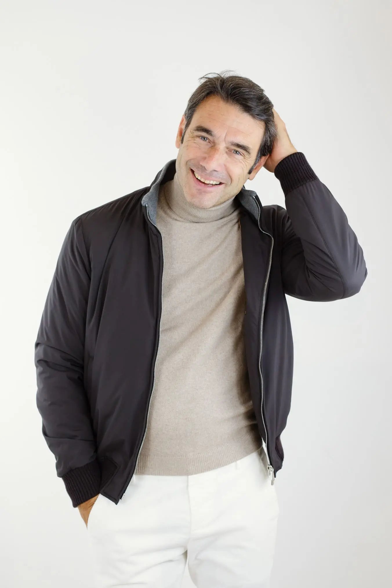 Giubbino in Nylon Airstop e Cashmere Fondente - Guarino Store
