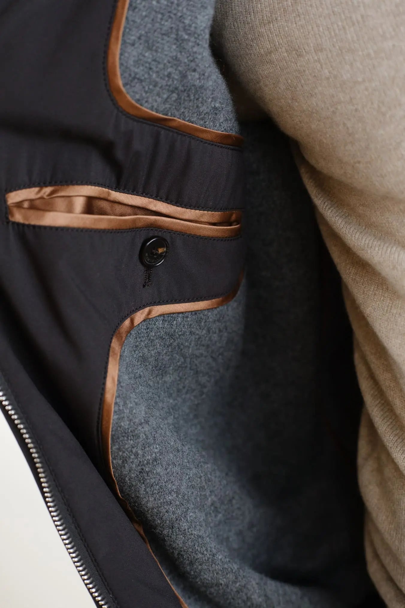 Giubbino in Nylon Airstop e Cashmere Fondente - Guarino Store