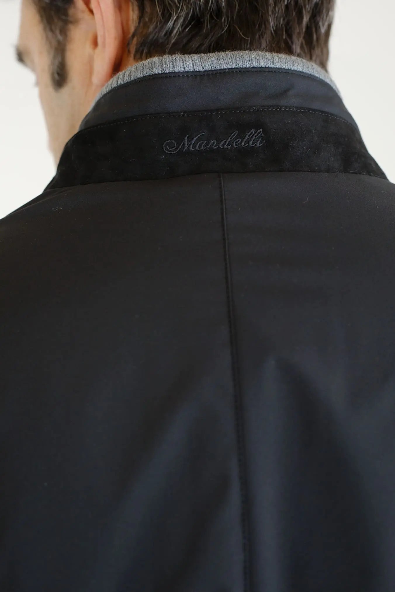 Giubbino in Nylon Airstop e Cashmere Nero - Guarino Store