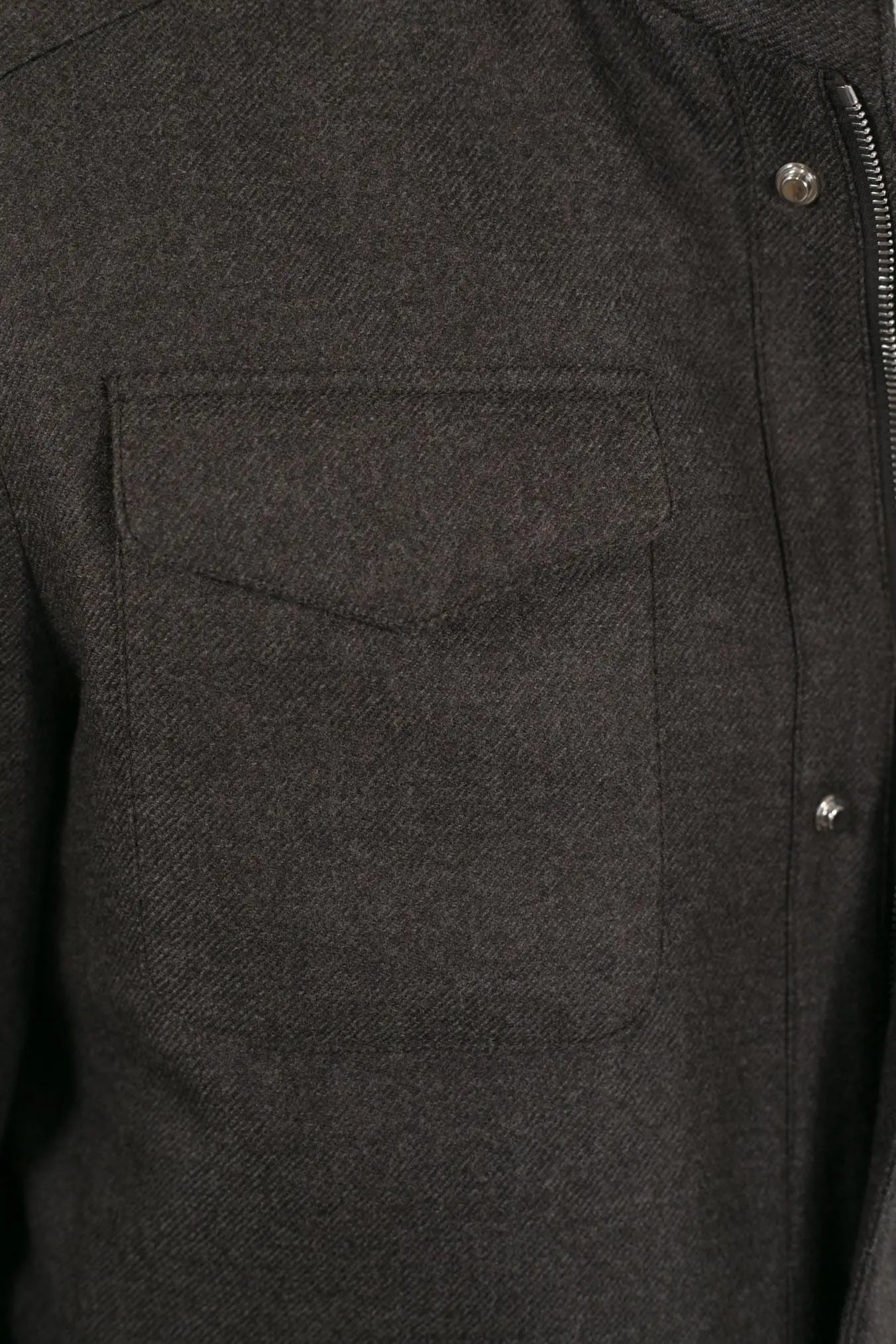 Field Jacket Lana Cashmere Tessuto Loro Piana Collo Visone Marrone - Guarino Store