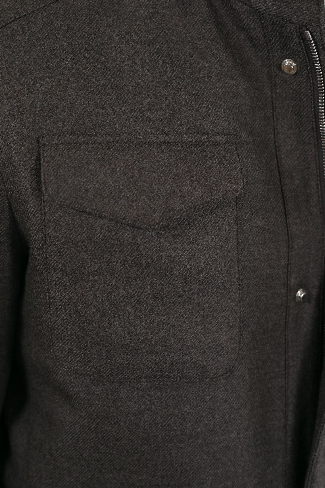 Field Jacket Lana Cashmere Tessuto Loro Piana Collo Visone Marrone - Guarino Store