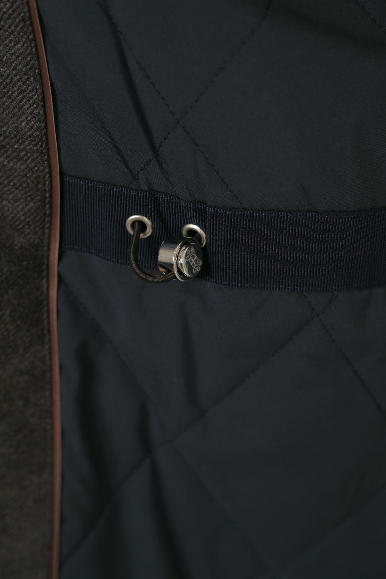 Field Jacket Lana Cashmere Tessuto Loro Piana Collo Visone Marrone - Guarino Store