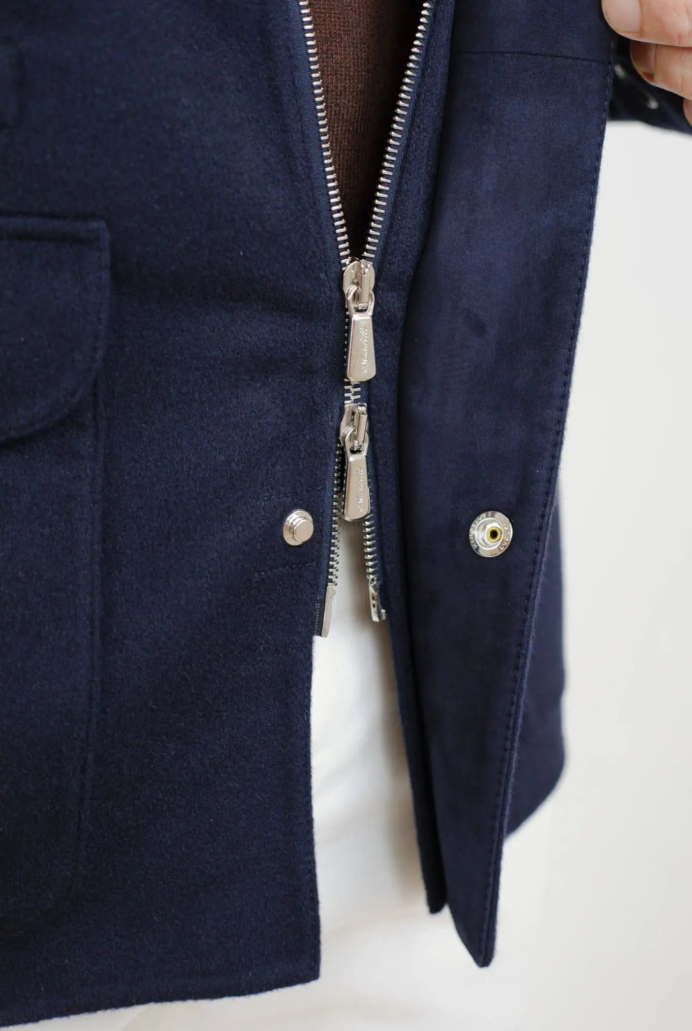 Field Jacket Tessuto Loro Piana Green Storm System Lana e Cashmere Double - Guarino Store