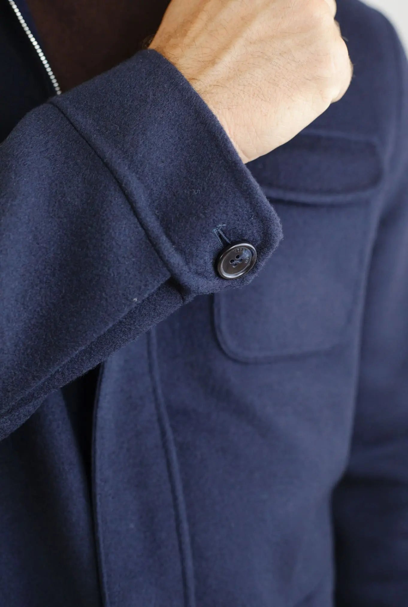 Field Jacket Tessuto Loro Piana Green Storm System Lana e Cashmere Double - Guarino Store
