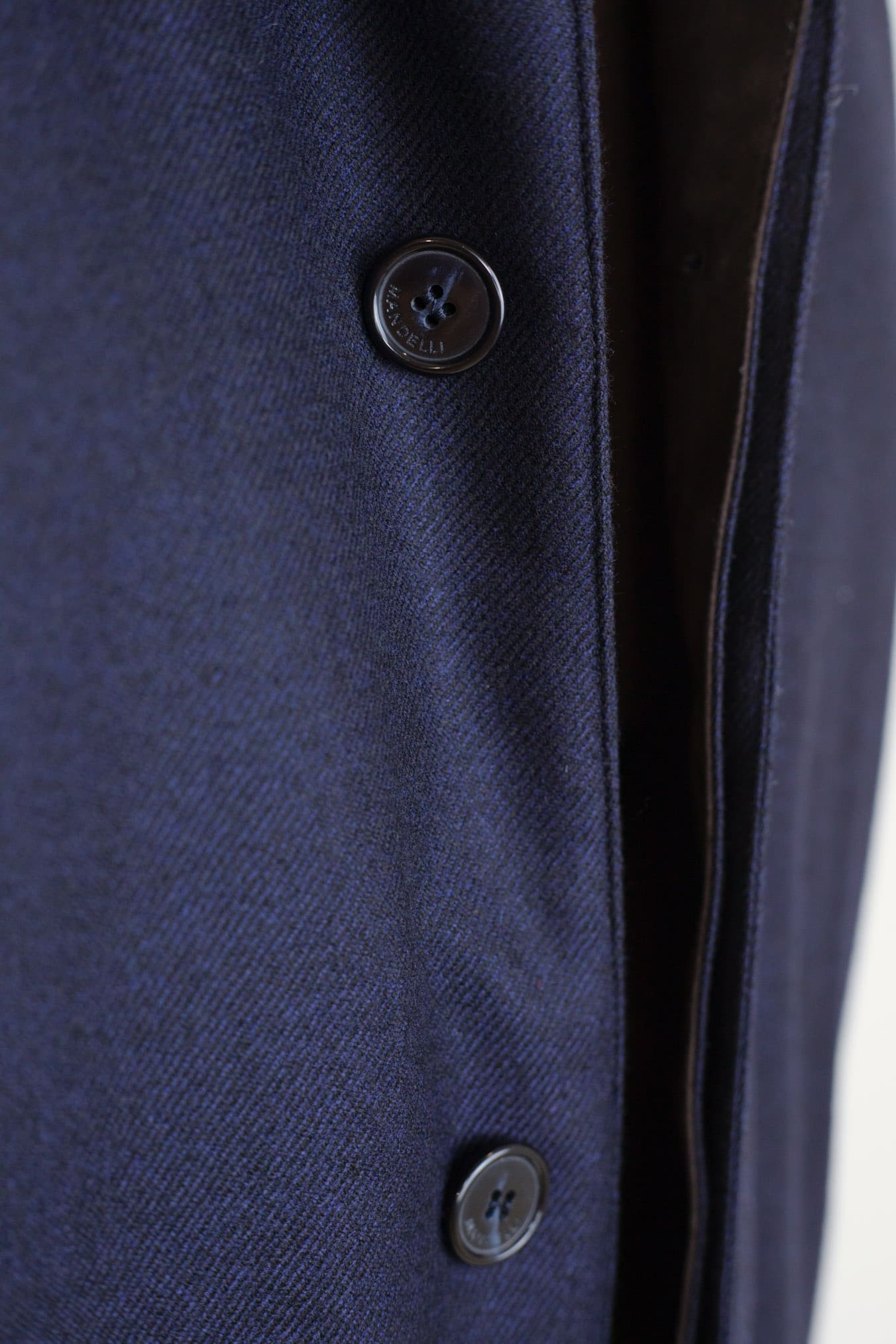 Giaccone Tessuto Loro Piana Imbottito Piuma D'Oca Blu - Guarino Store