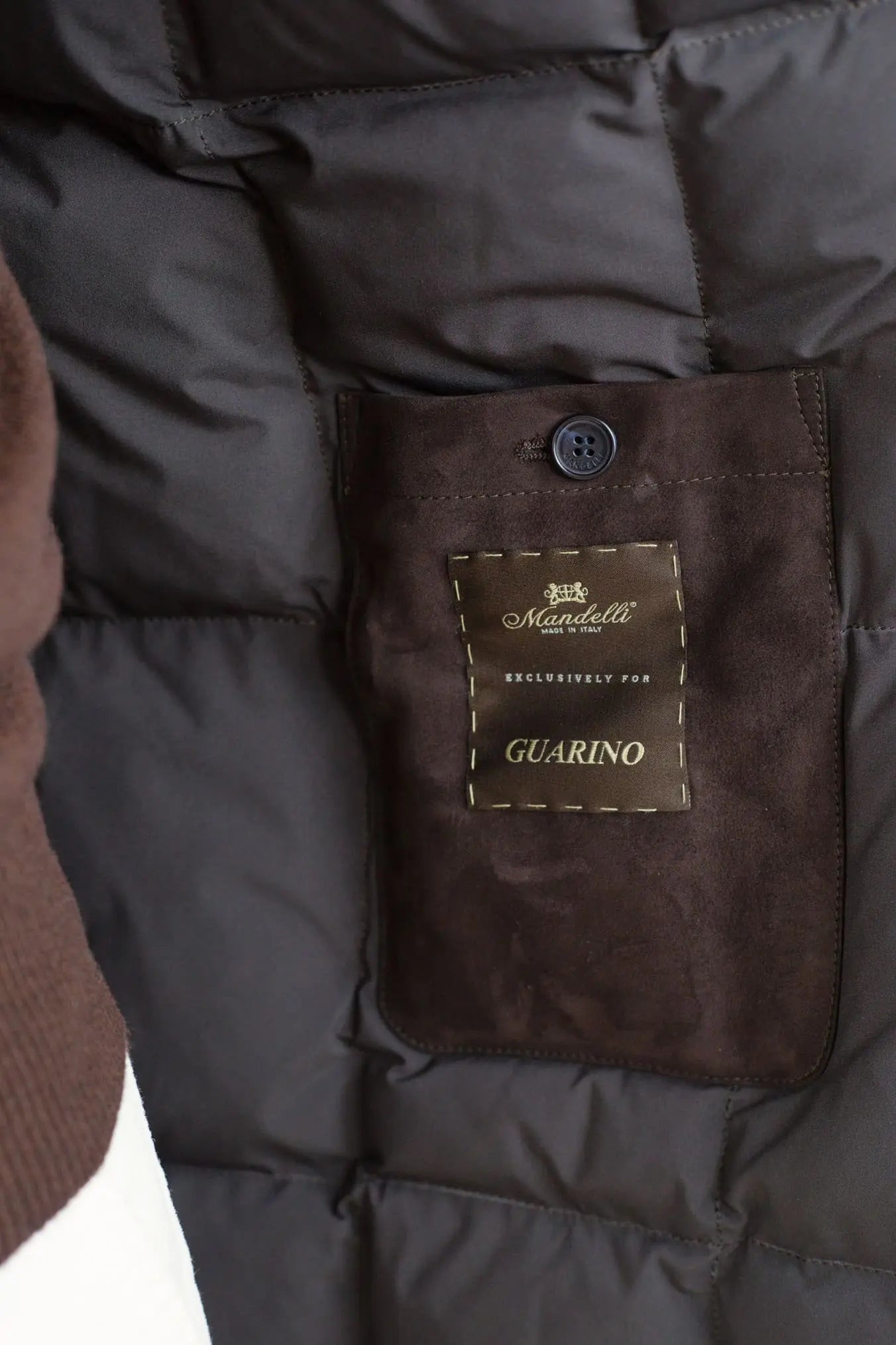Giaccone Tessuto Loro Piana Imbottito Piuma D'Oca Blu - Guarino Store