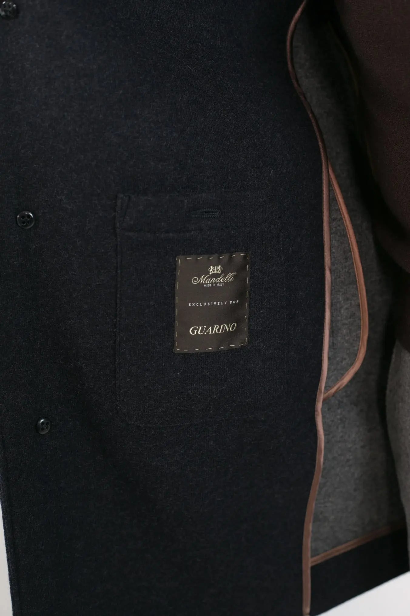 Cappotto in Jersey di Cashmere Cappuccio Removibile Blu - Guarino Store