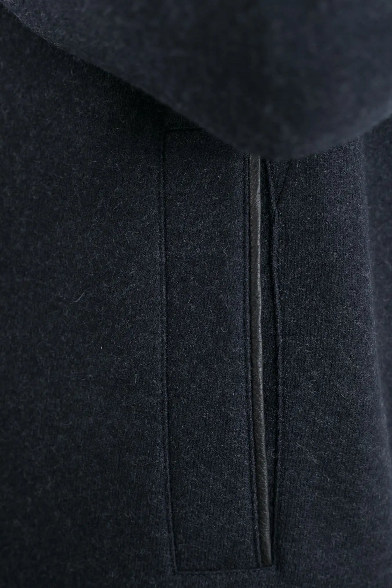 Cappotto in Jersey di Cashmere Cappuccio Removibile Blu - Guarino Store