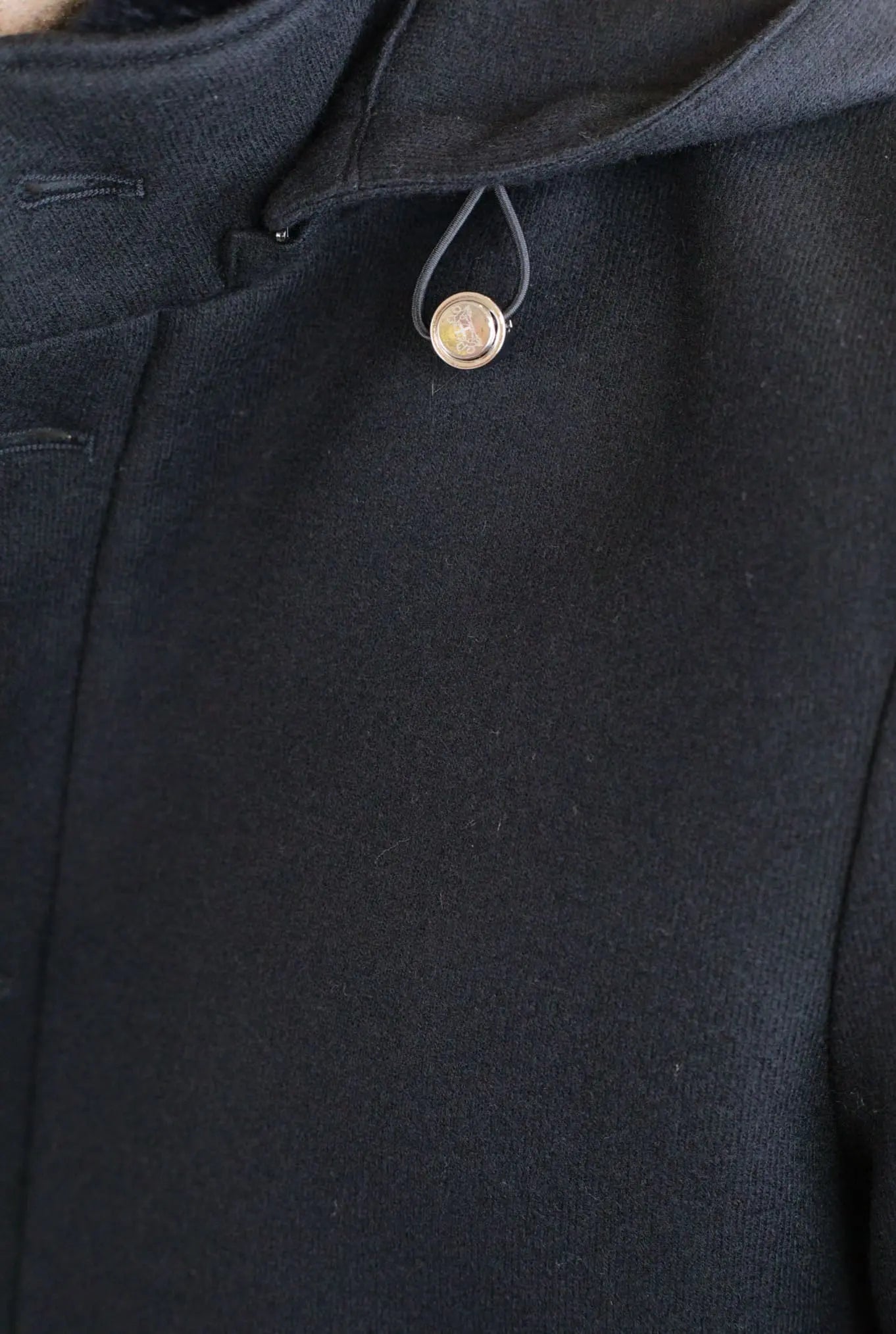 Cappotto in Jersey di Cashmere Cappuccio Removibile Nero - Guarino Store