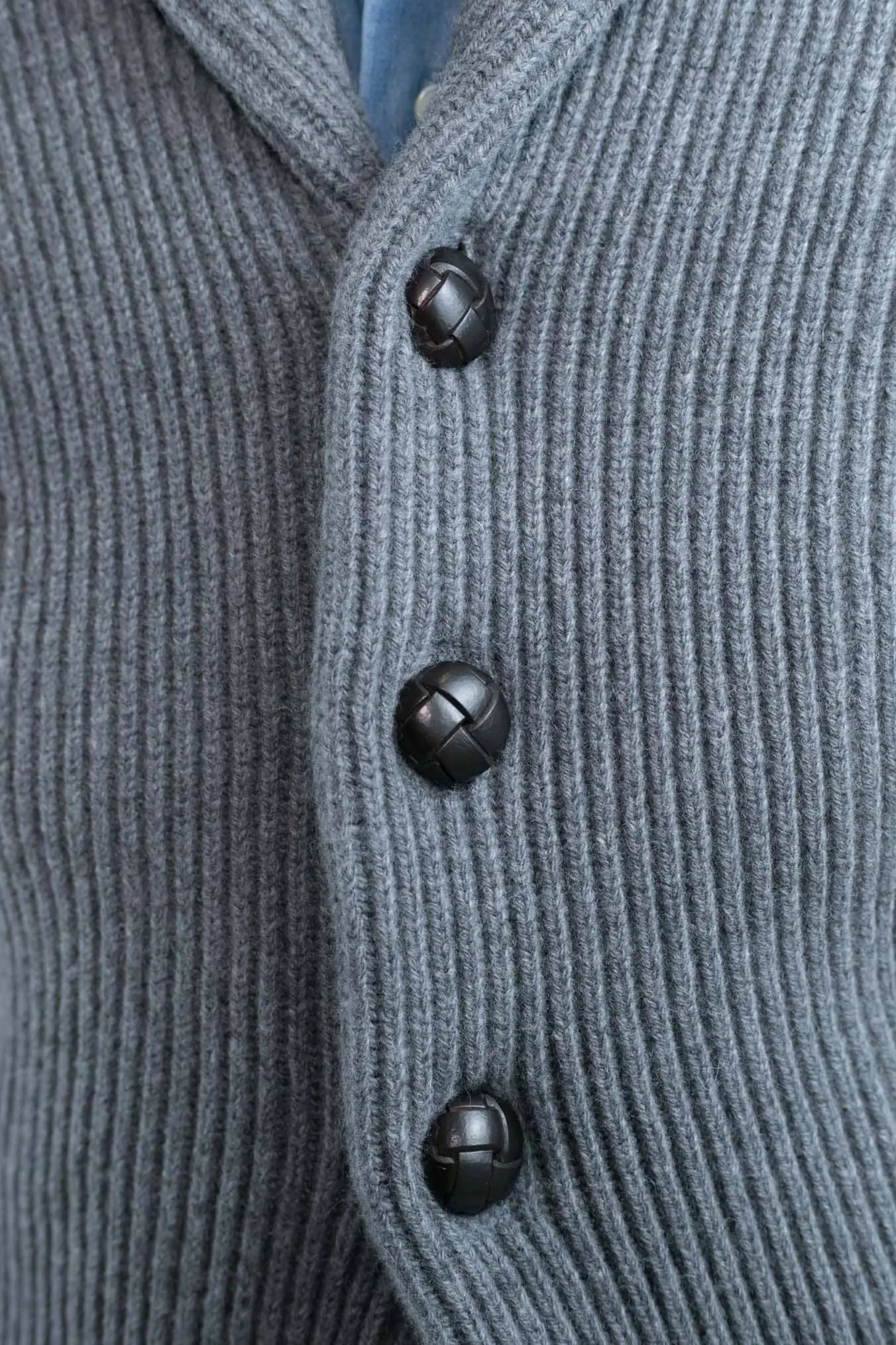 Cardigan Lana e Cashmere Grigio - Guarino Store