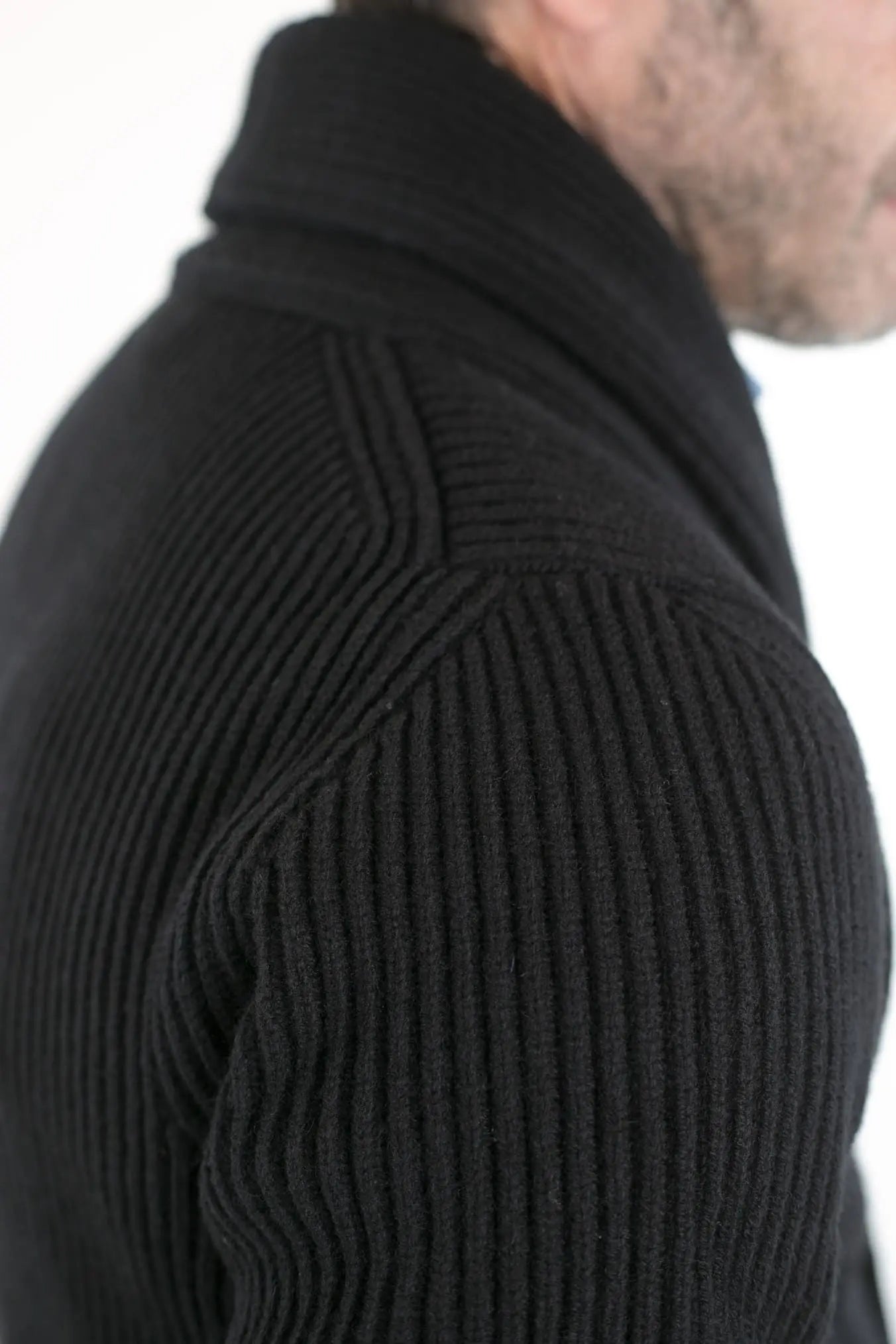 Cardigan Lana e Cashmere Nero - Guarino Store