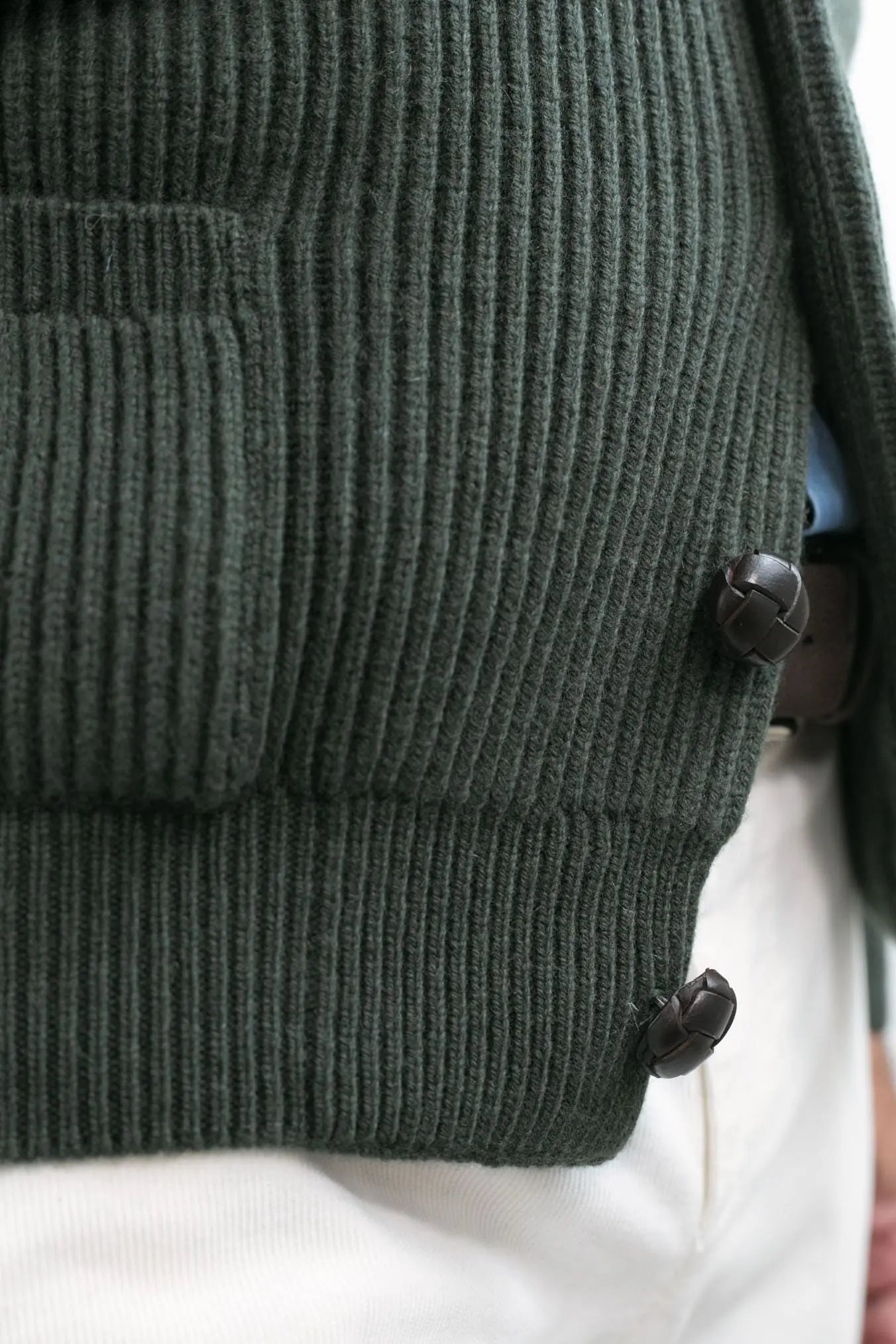 Cardigan Lana e Cashmere Verde - Guarino Store