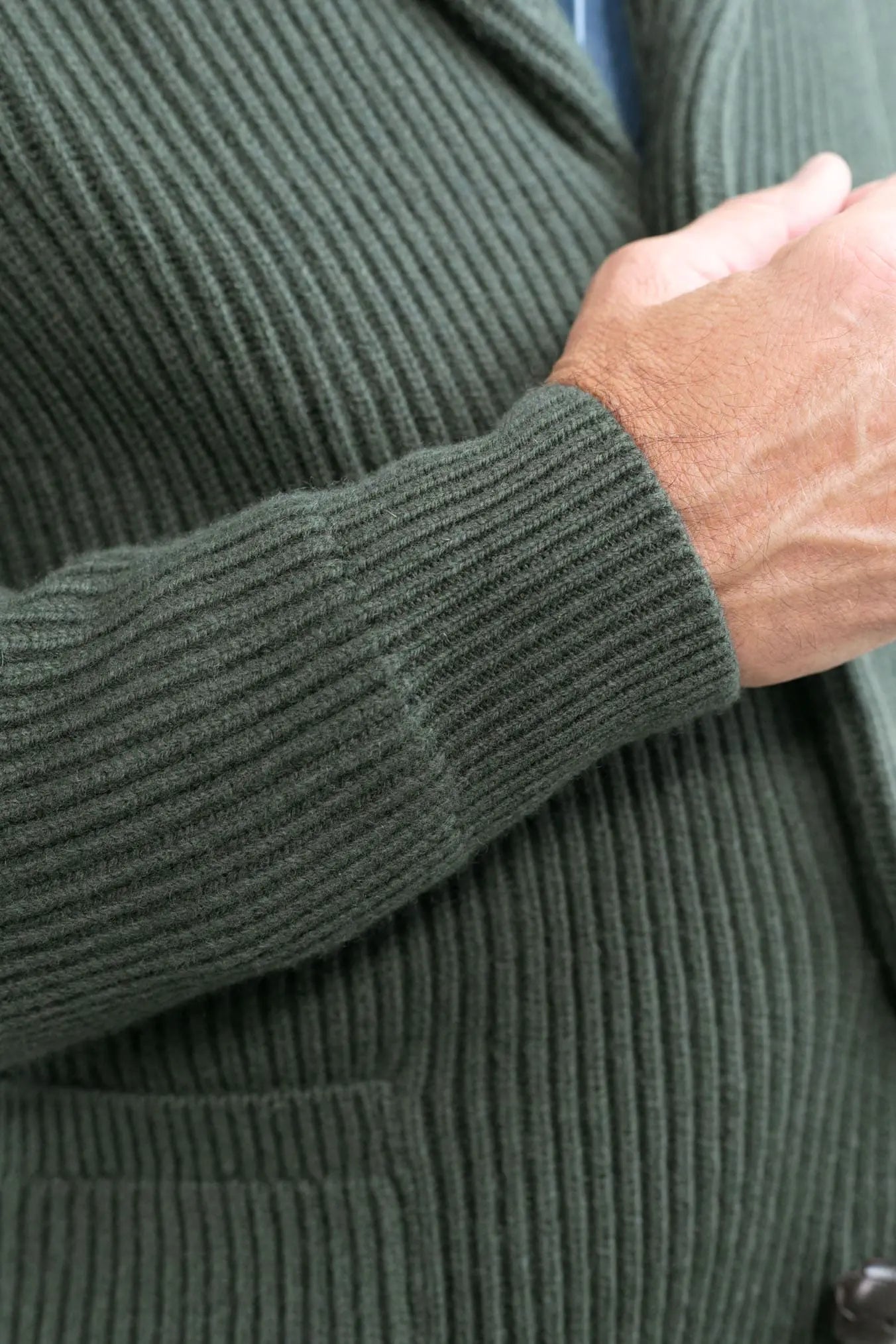 Cardigan Lana e Cashmere Verde - Guarino Store
