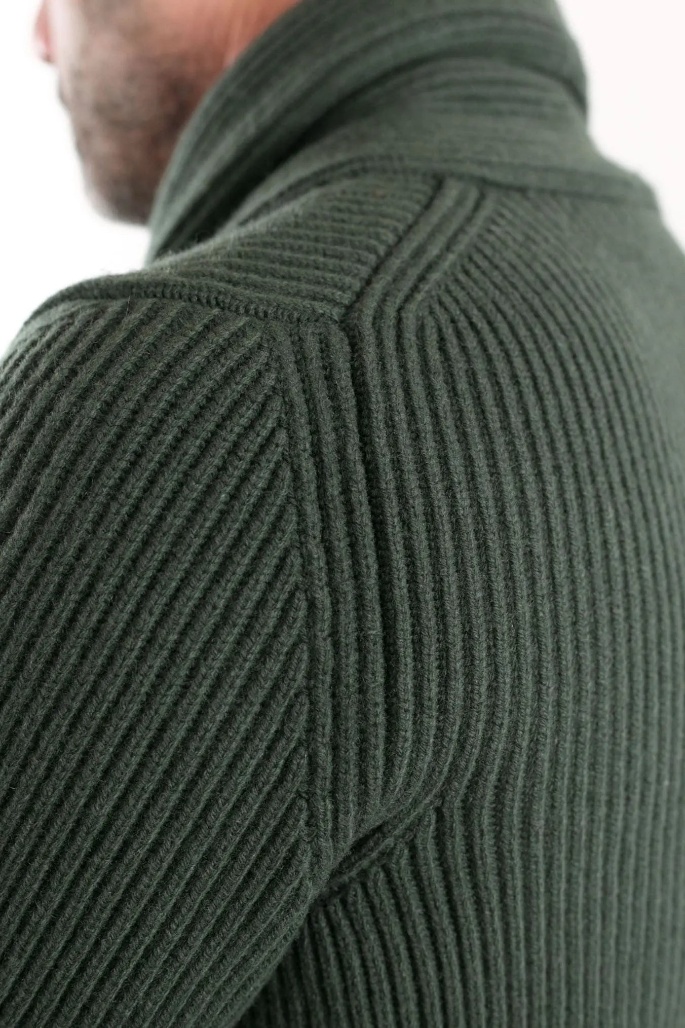 Cardigan Lana e Cashmere Verde - Guarino Store