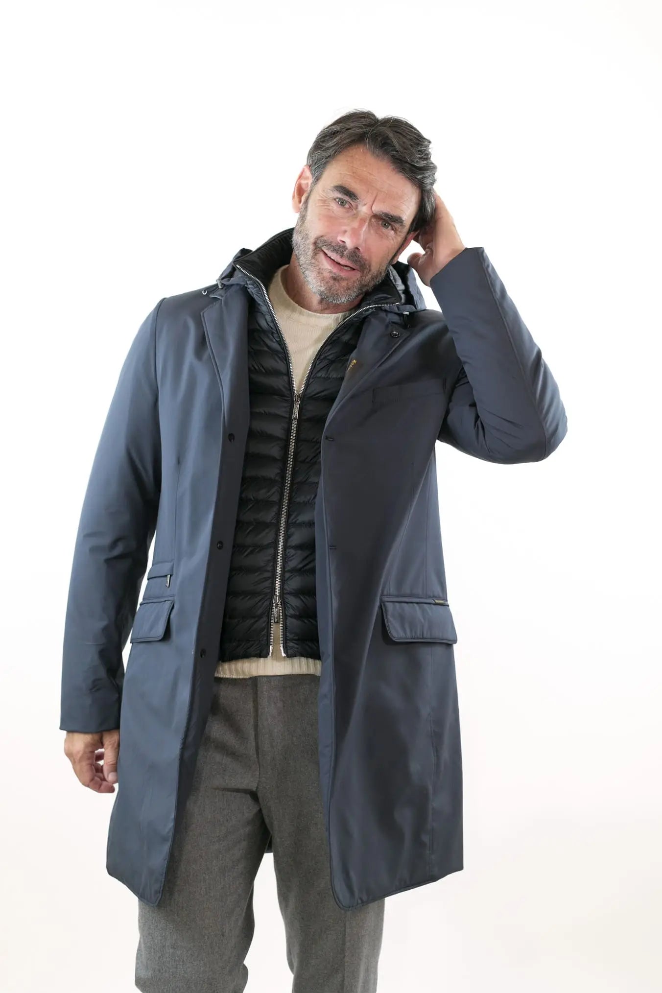 Cappotto Impermeabile mod. Redon Blu Navy - Guarino Store