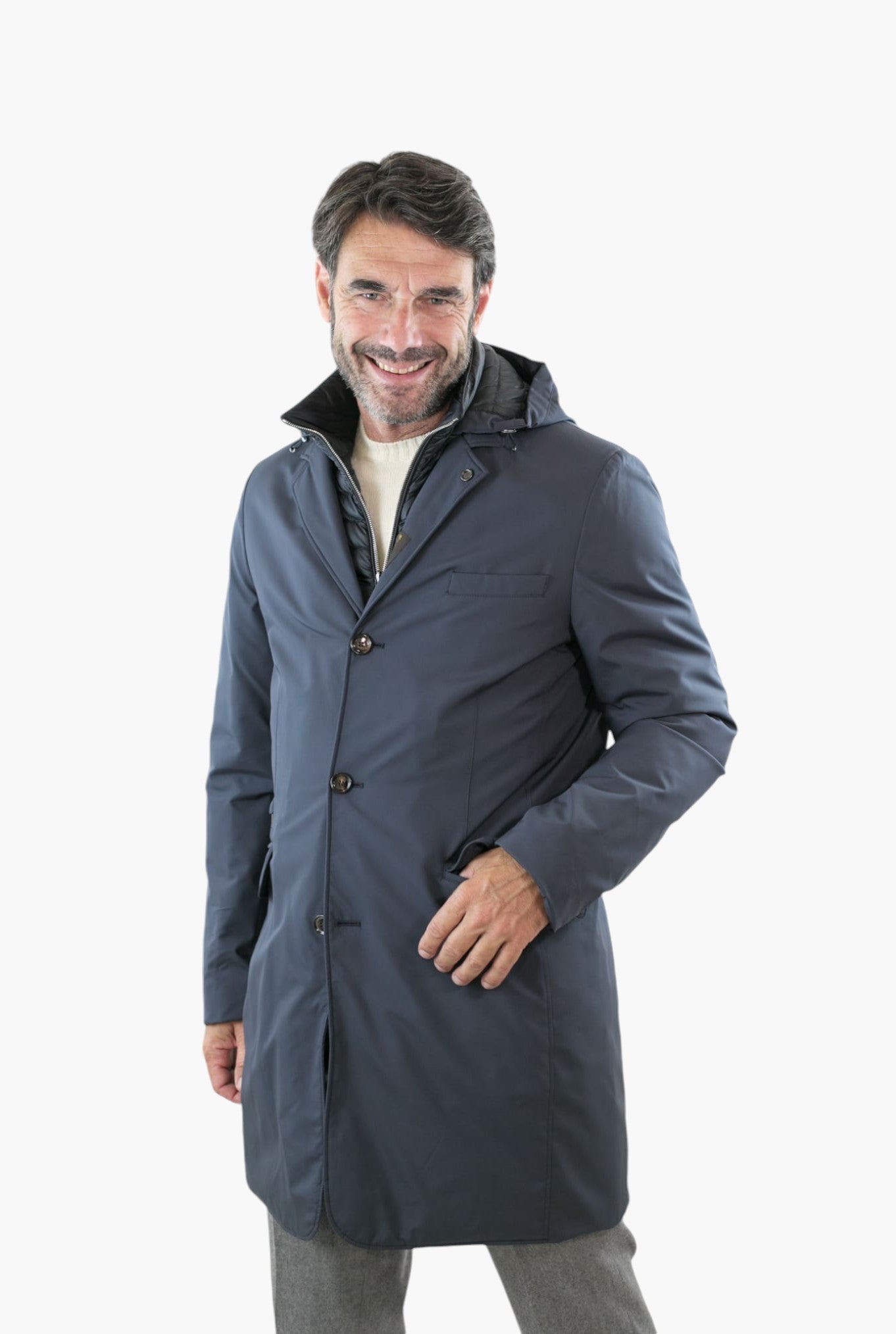 Cappotto Impermeabile Redon Blu Navy - Main Image