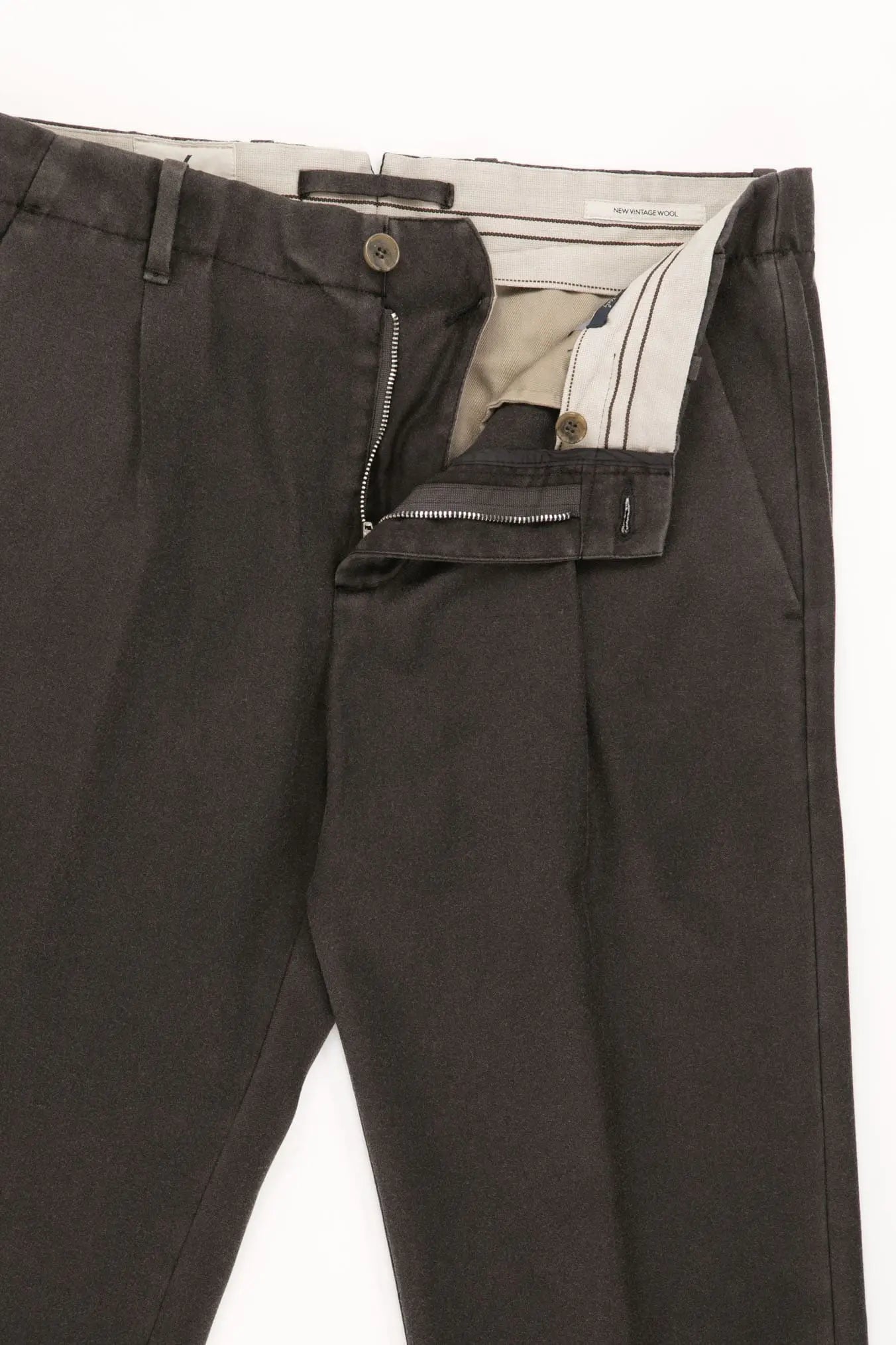 Pantaloni in Lana Lavata Testa di Moro - Guarino Store