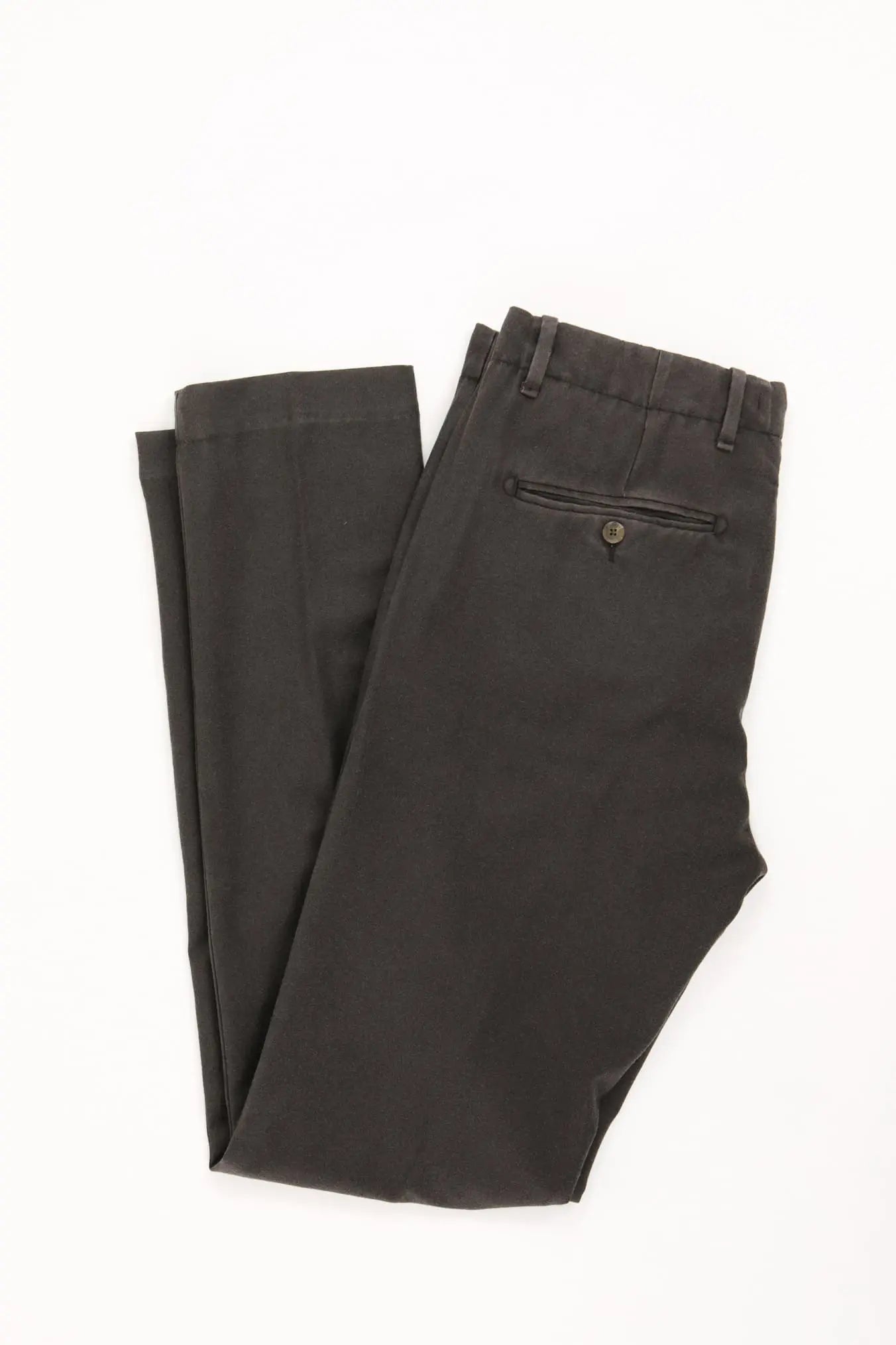 Pantaloni in Lana Lavata Testa di Moro - Guarino Store