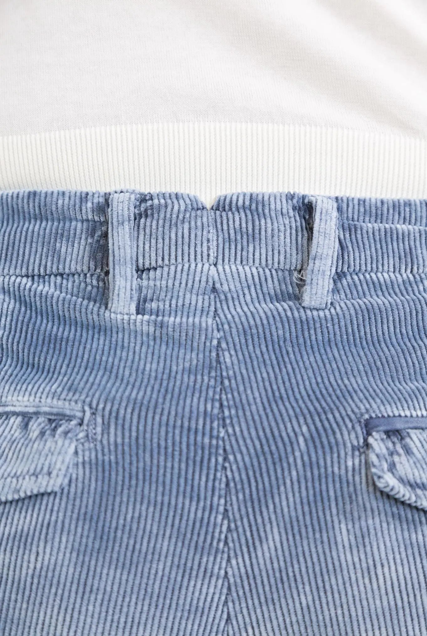 Pantaloni Velluto Lavato Azzurro - Guarino Store