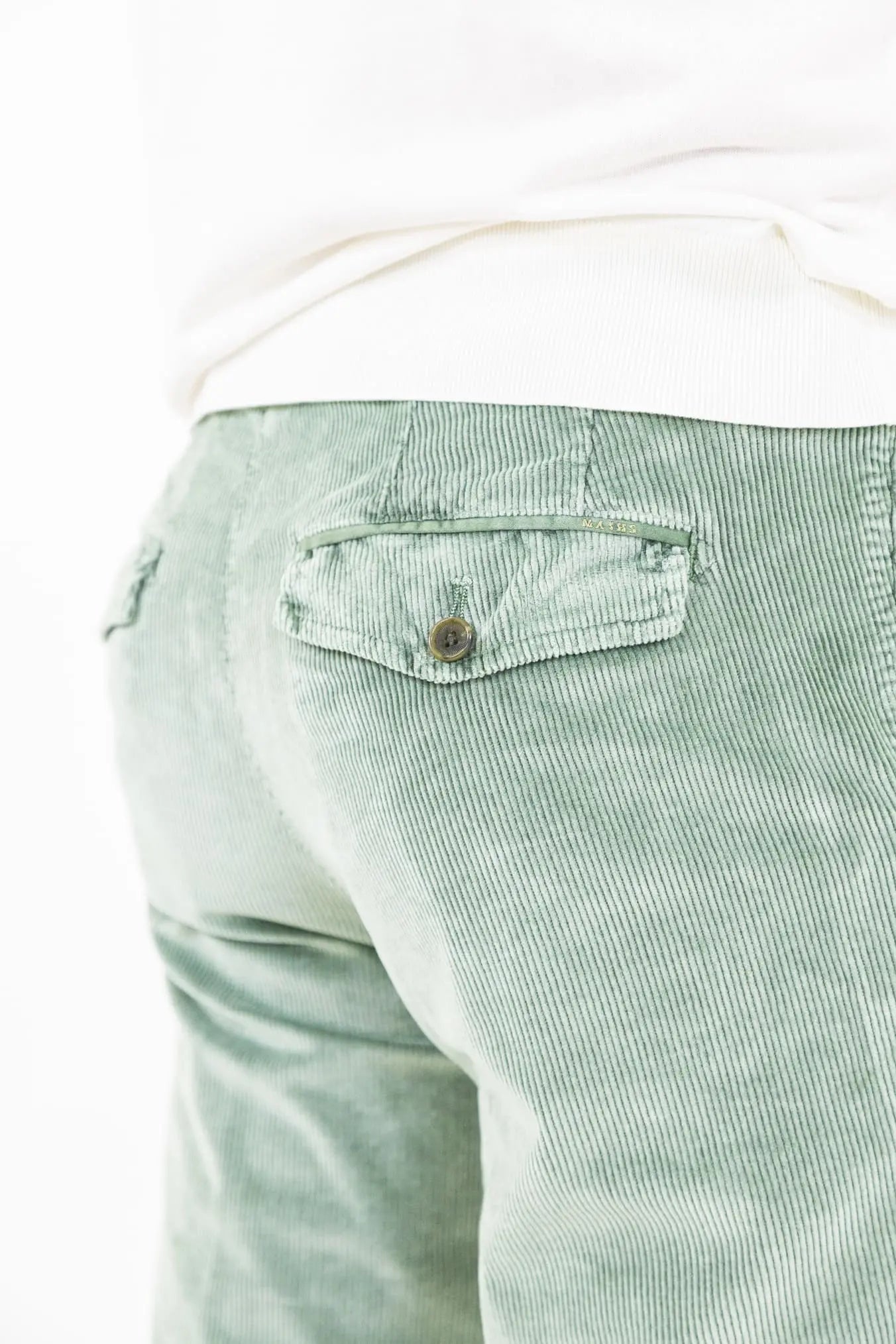 Pantaloni Velluto Lavato Verde - Guarino Store