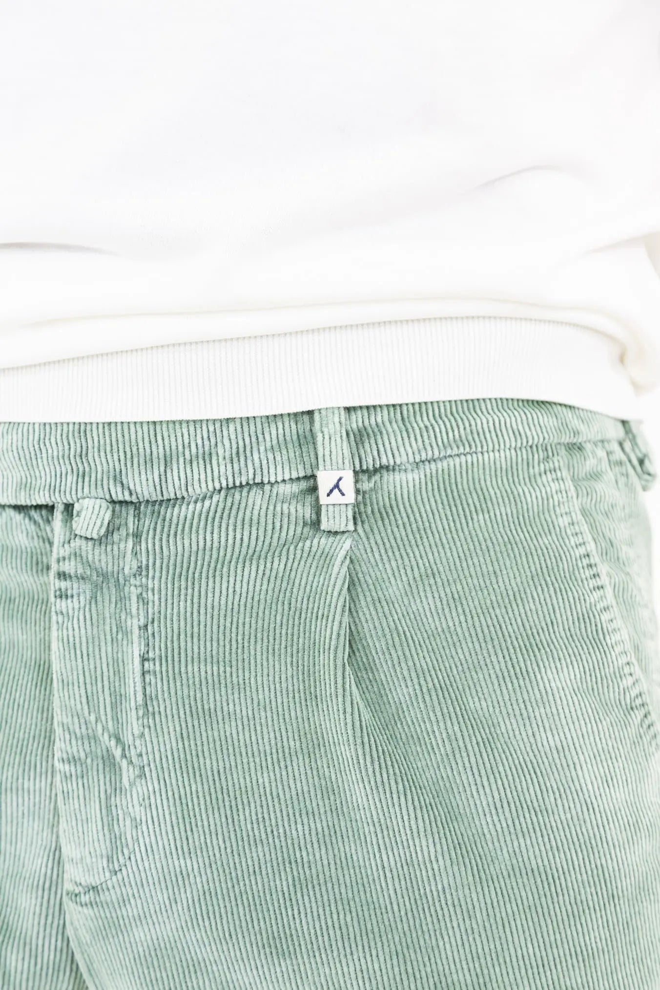 Pantaloni Velluto Lavato Verde - Guarino Store