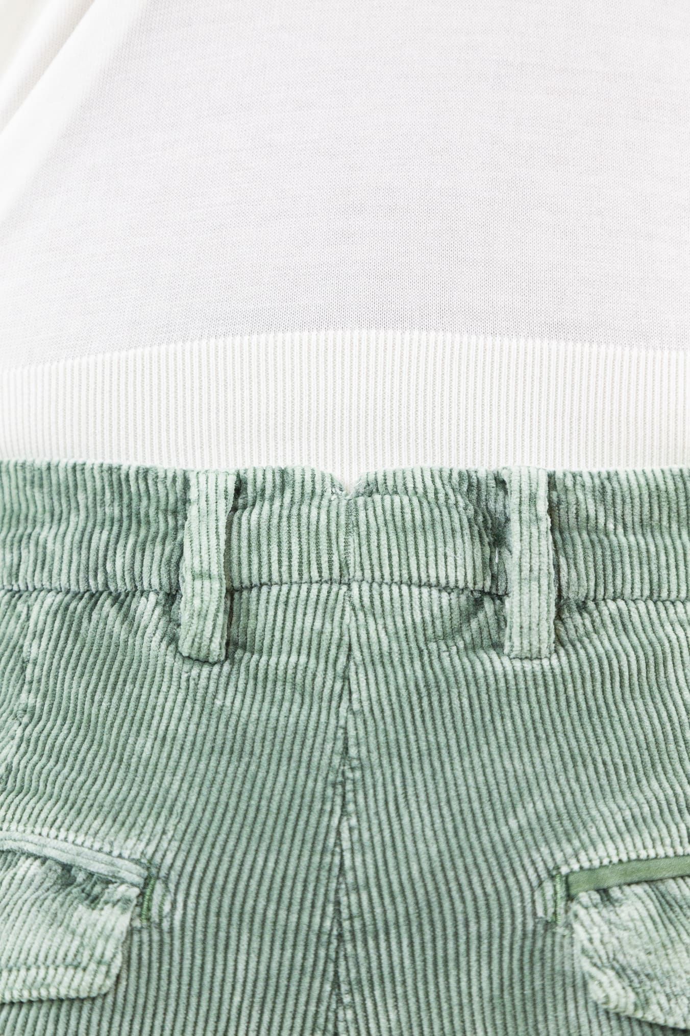 Pantaloni Velluto Lavato Verde - Guarino Store