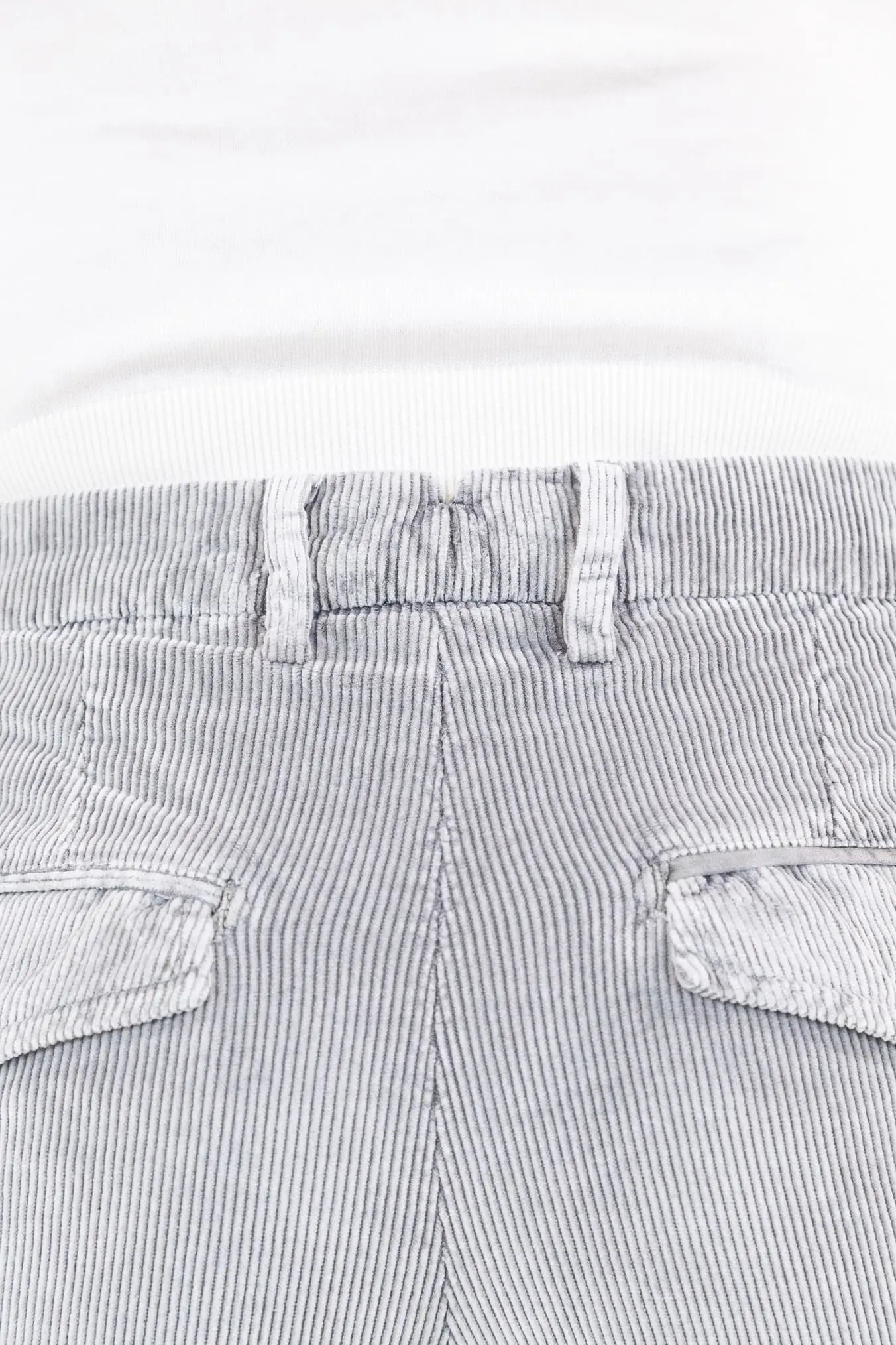 Pantaloni Velluto Lavato Grigio Chiaro - Guarino Store