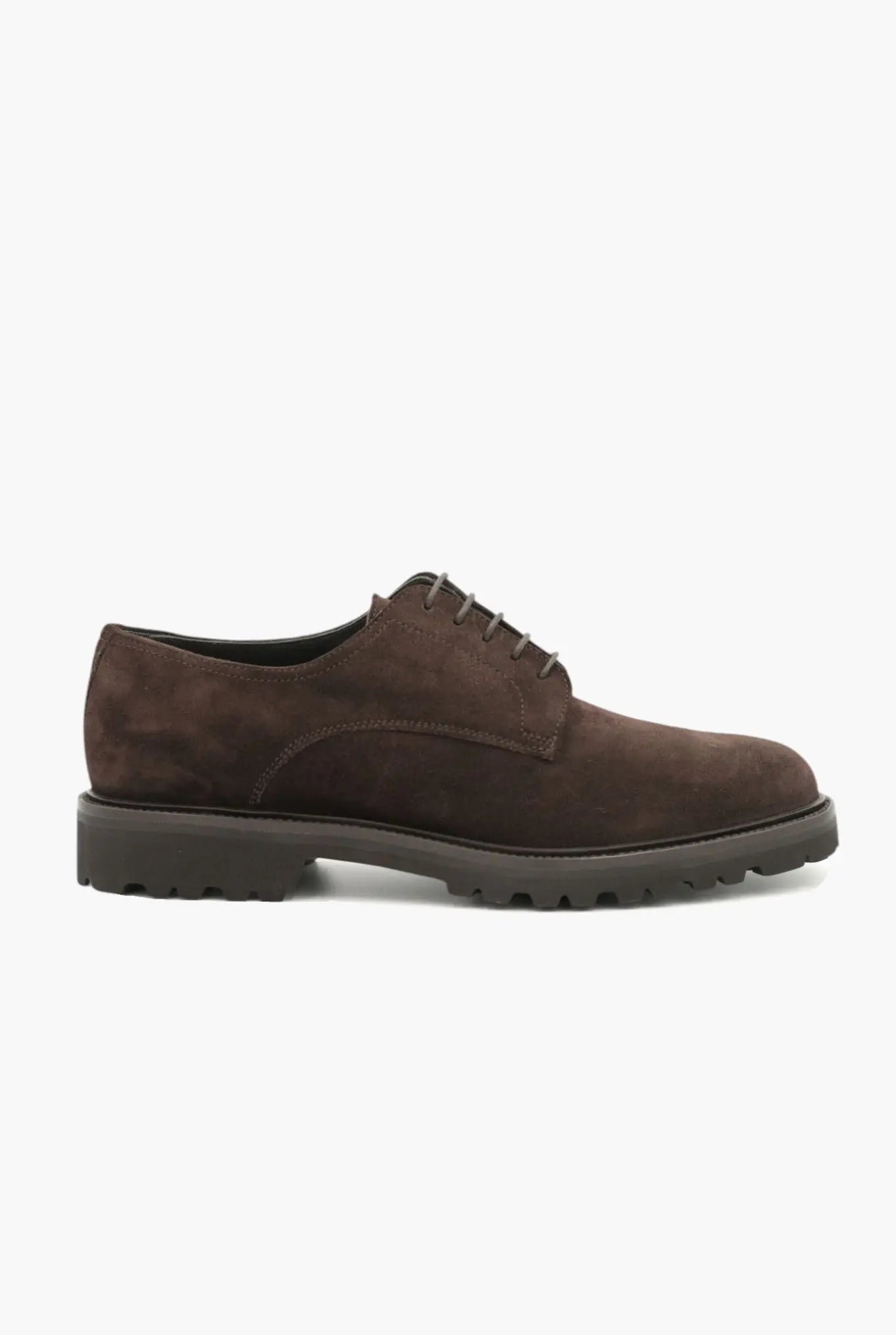 Scarpa Derby in Suede Testa di Moro - Guarino Store