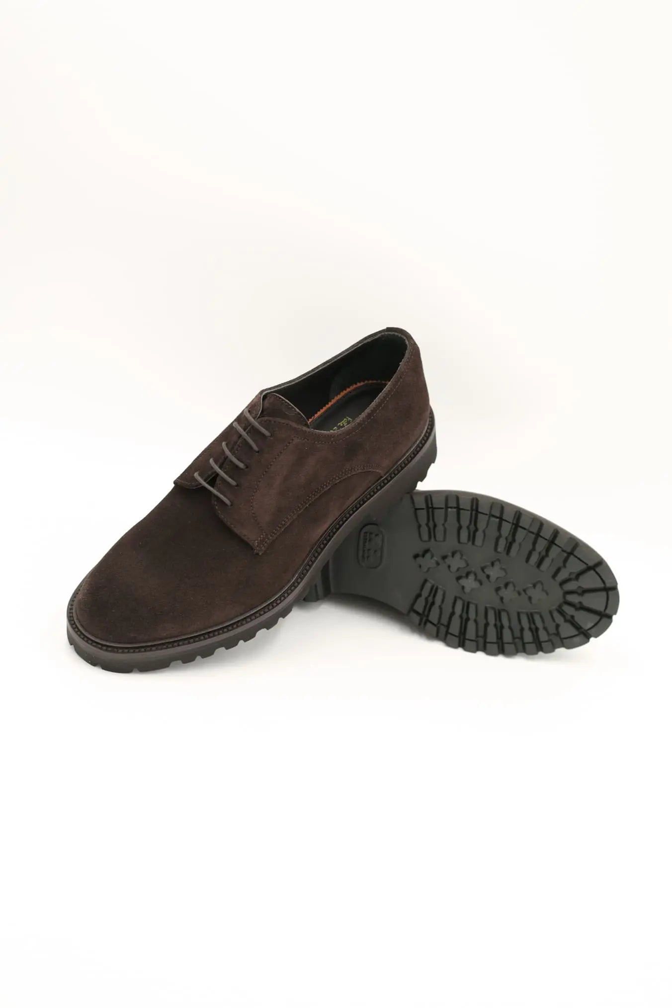 Scarpa Derby in Suede Testa di Moro - Guarino Store
