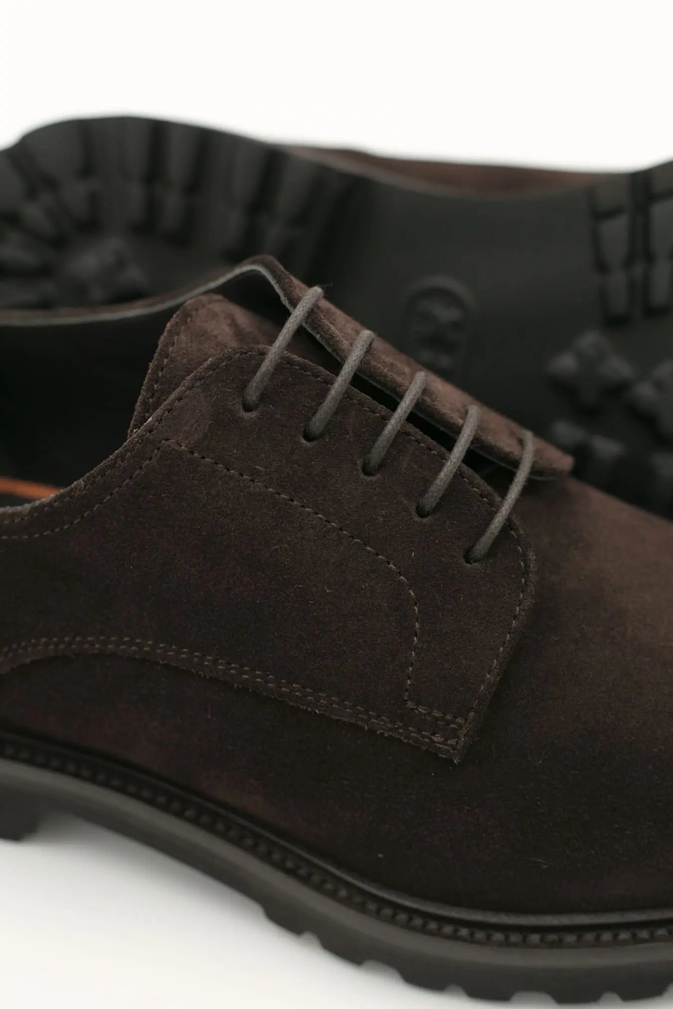 Scarpa Derby in Suede Testa di Moro - Guarino Store