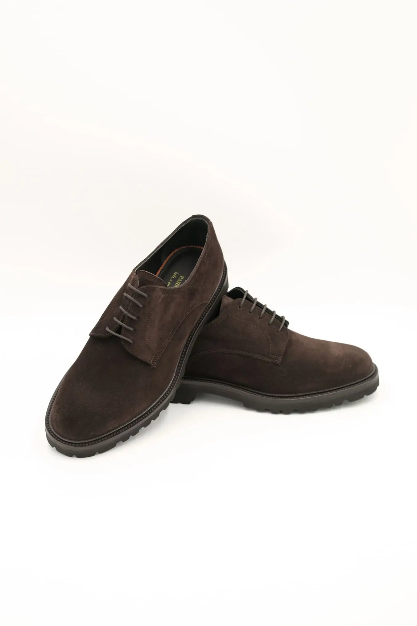 Scarpa Derby in Suede Testa di Moro - Guarino Store