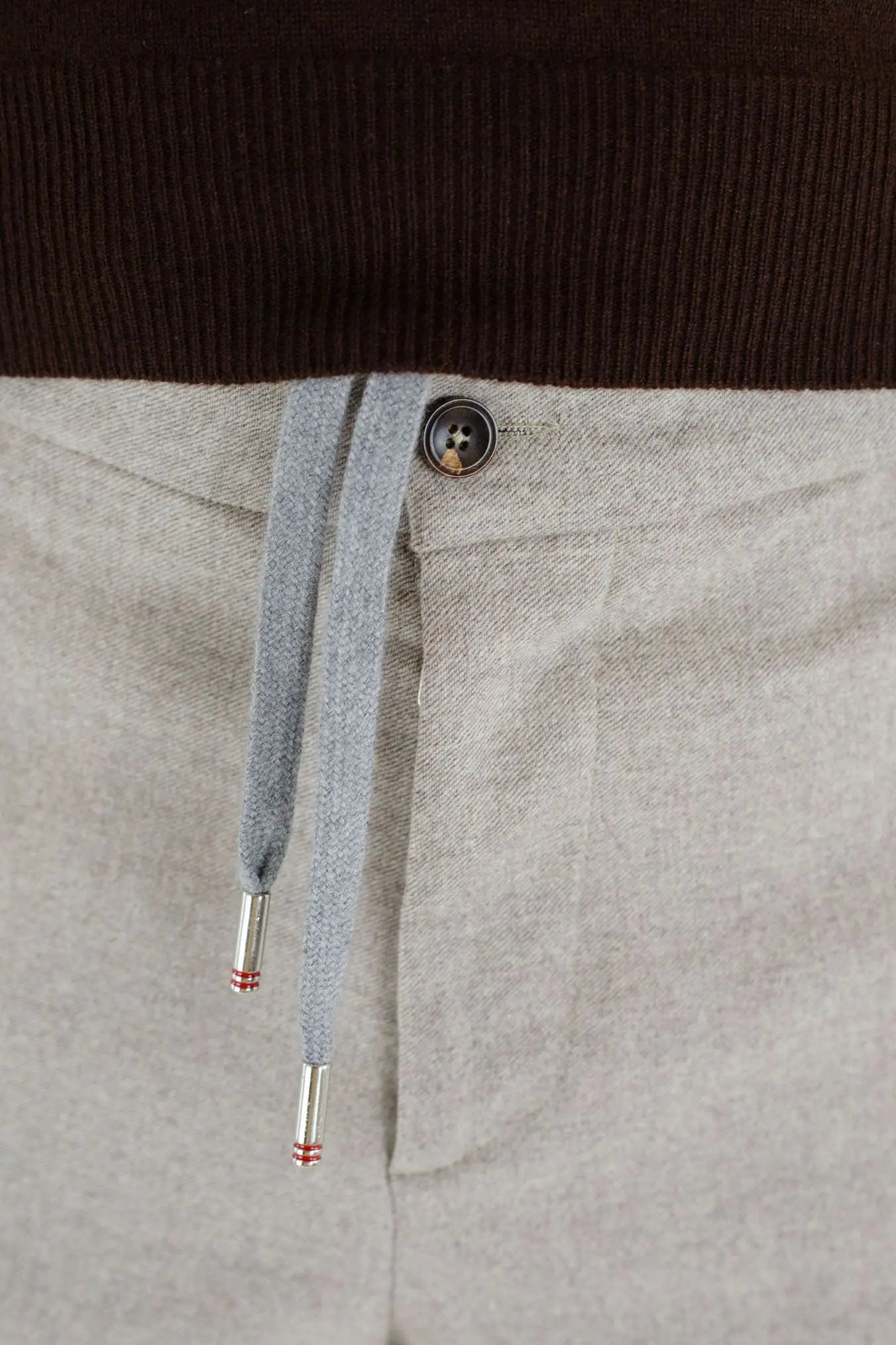 Pantaloni Coulisse Lana Cashmere Beige - Guarino Store
