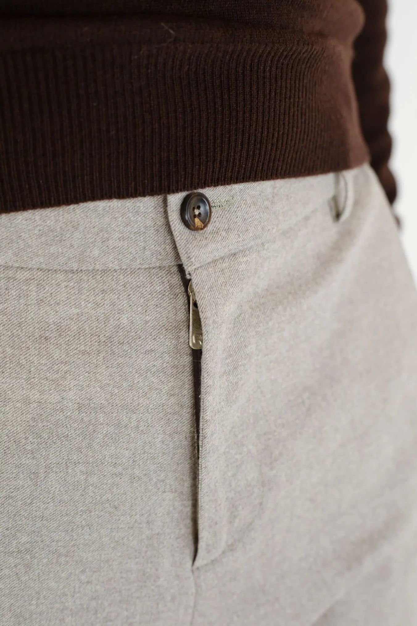Pantaloni Coulisse Lana Cashmere Beige - Guarino Store