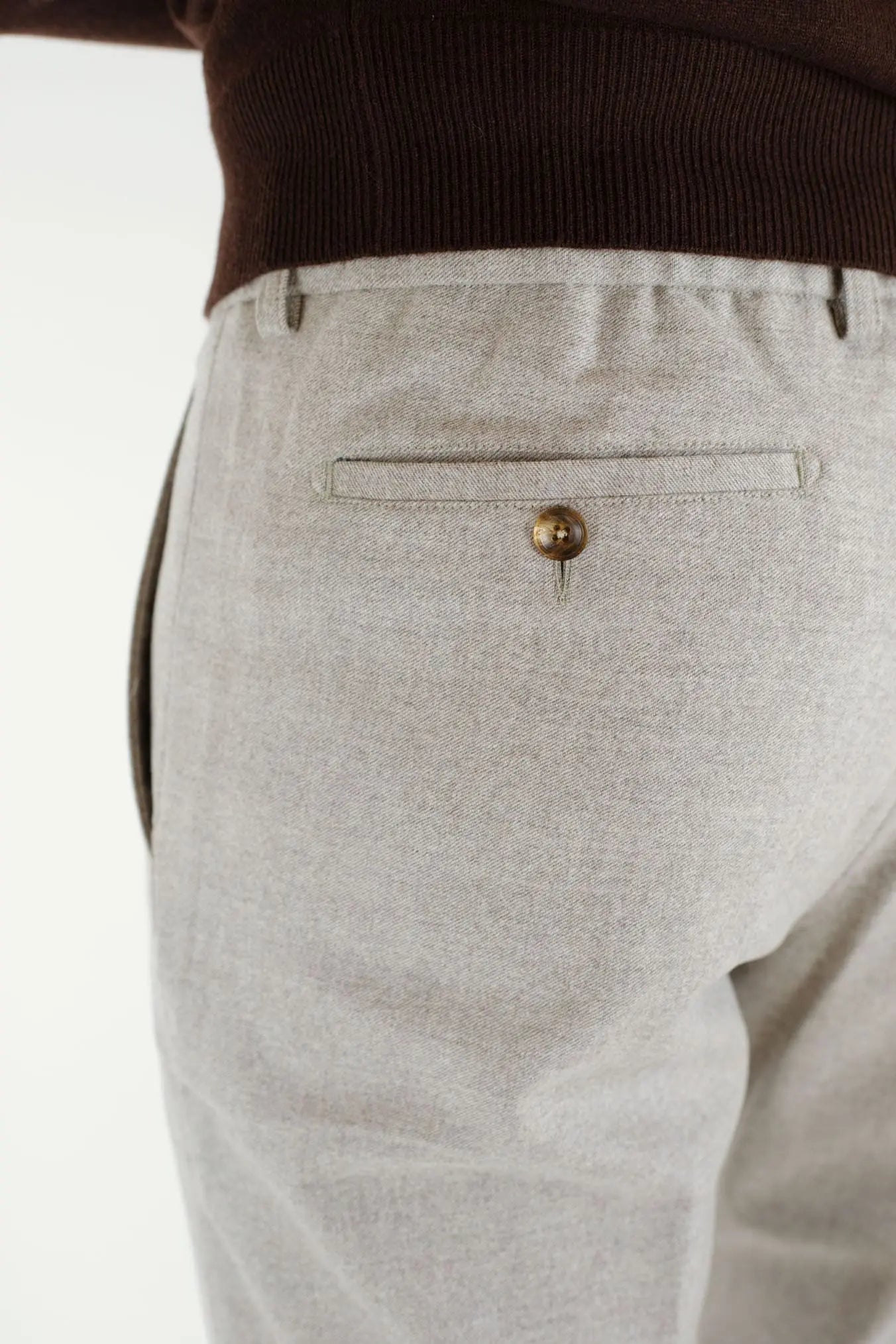 Pantaloni Coulisse Lana Cashmere Beige - Guarino Store