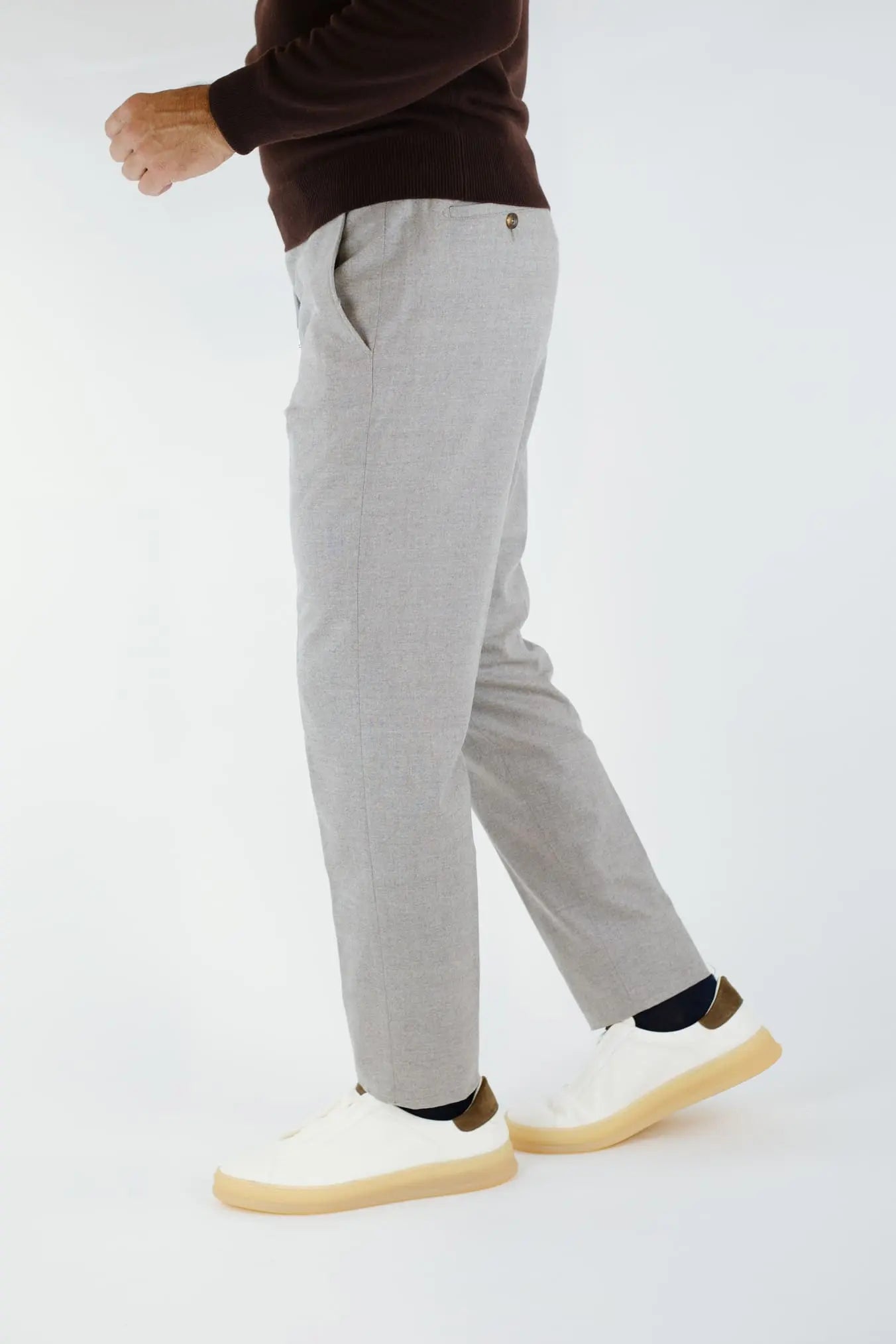 Pantaloni Coulisse Lana Cashmere Beige - Guarino Store