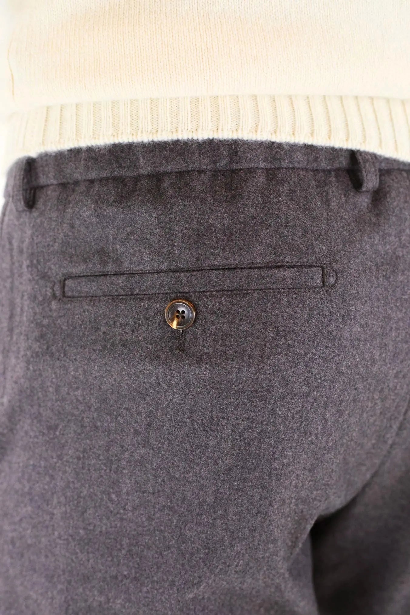 Pantaloni Cashmere con Coulisse Marrone - Guarino Store