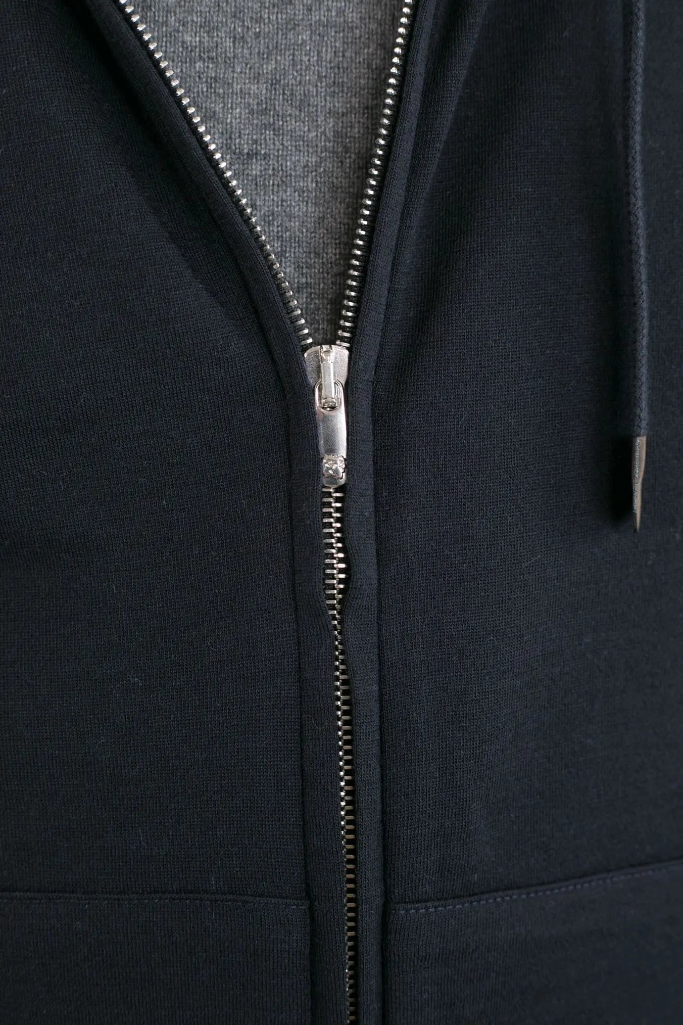 Felpa Cappuccio Jersey di Lana Blu - Guarino Store