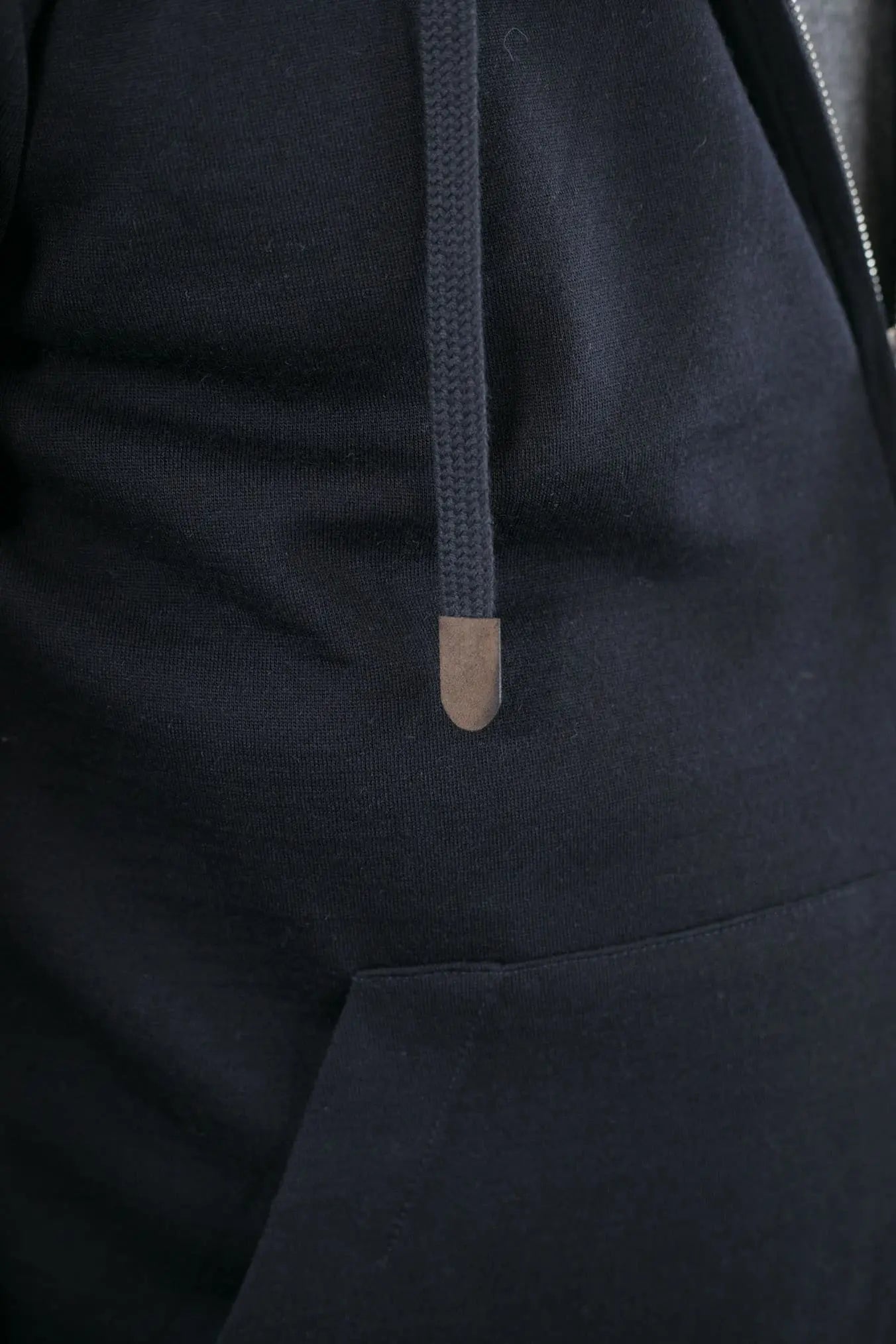 Felpa Cappuccio Jersey di Lana Blu - Guarino Store