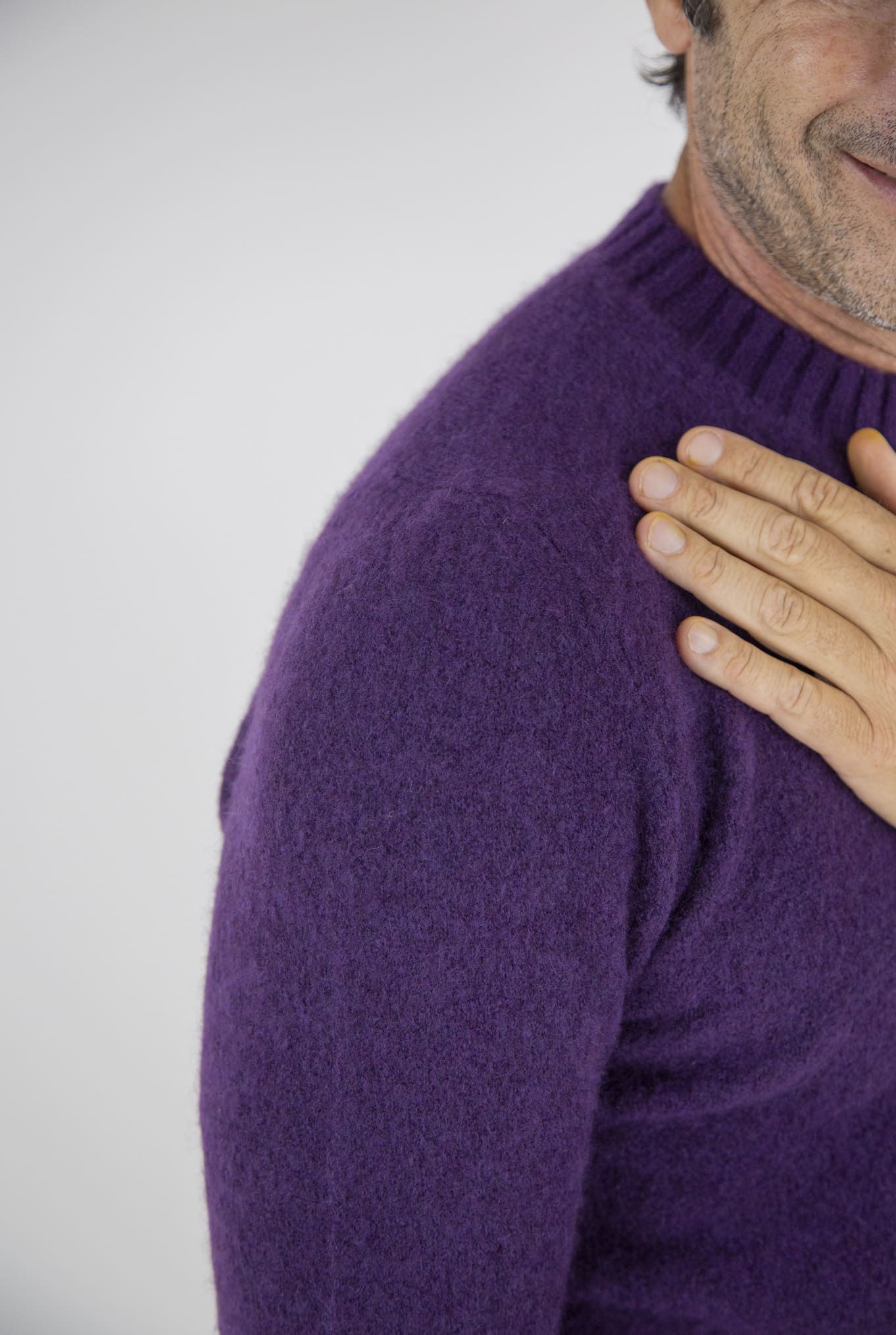 Girocollo Cashmere e Seta Viola - Guarino Store