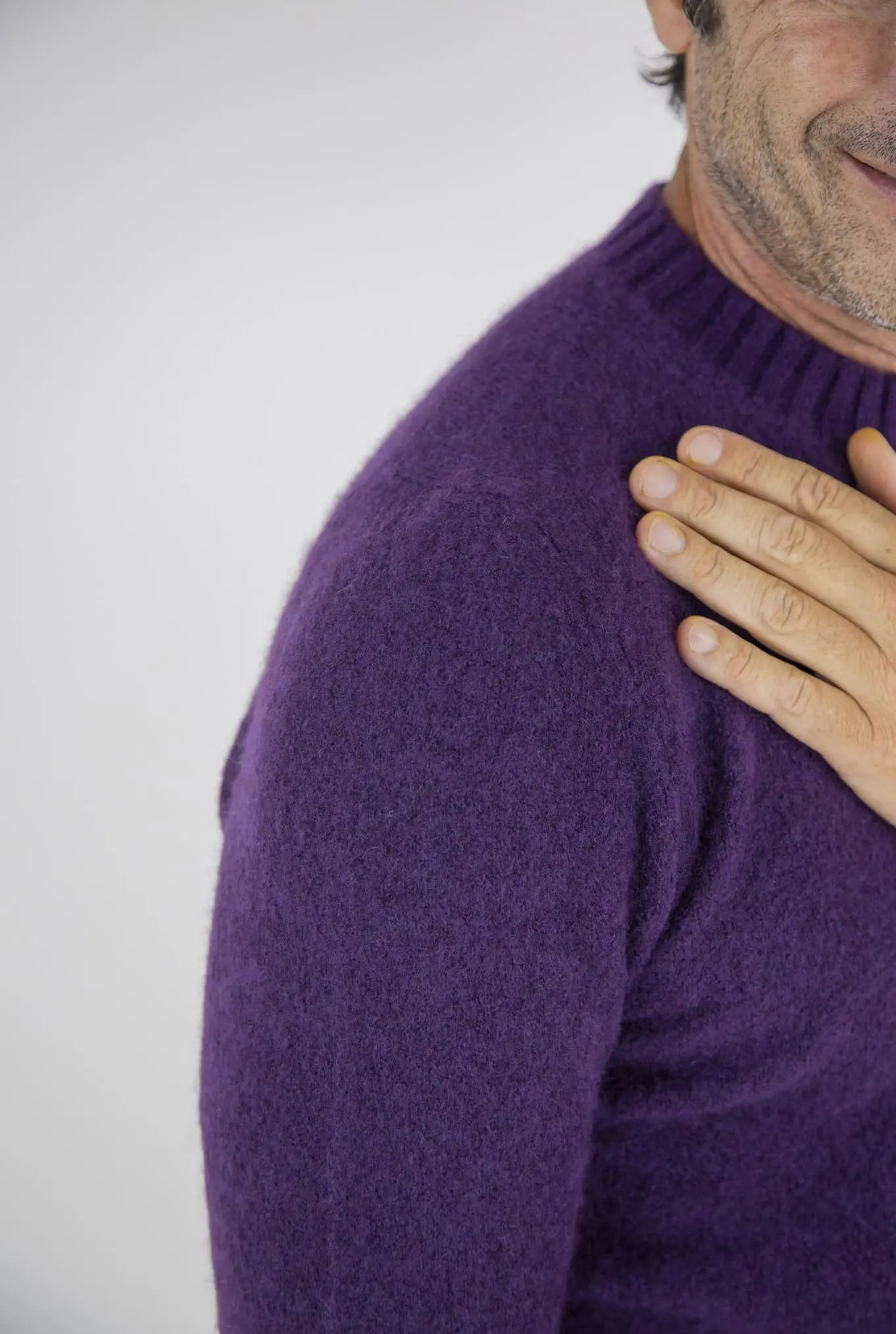Girocollo Cashmere e Seta Viola - Guarino Store