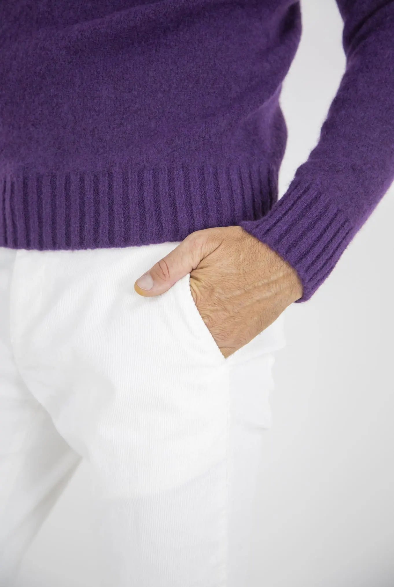 Girocollo Cashmere e Seta Viola - Guarino Store