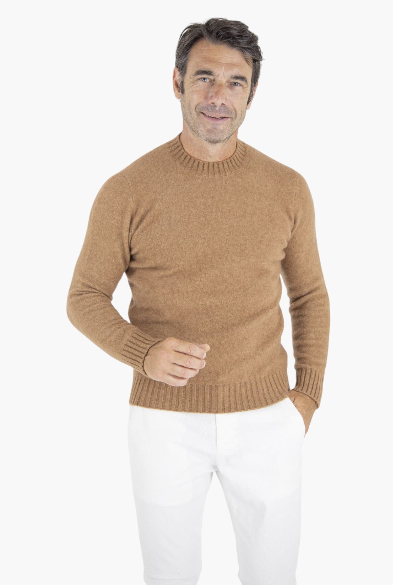 Girocollo Cashmere e Seta Cammello - Guarino Store