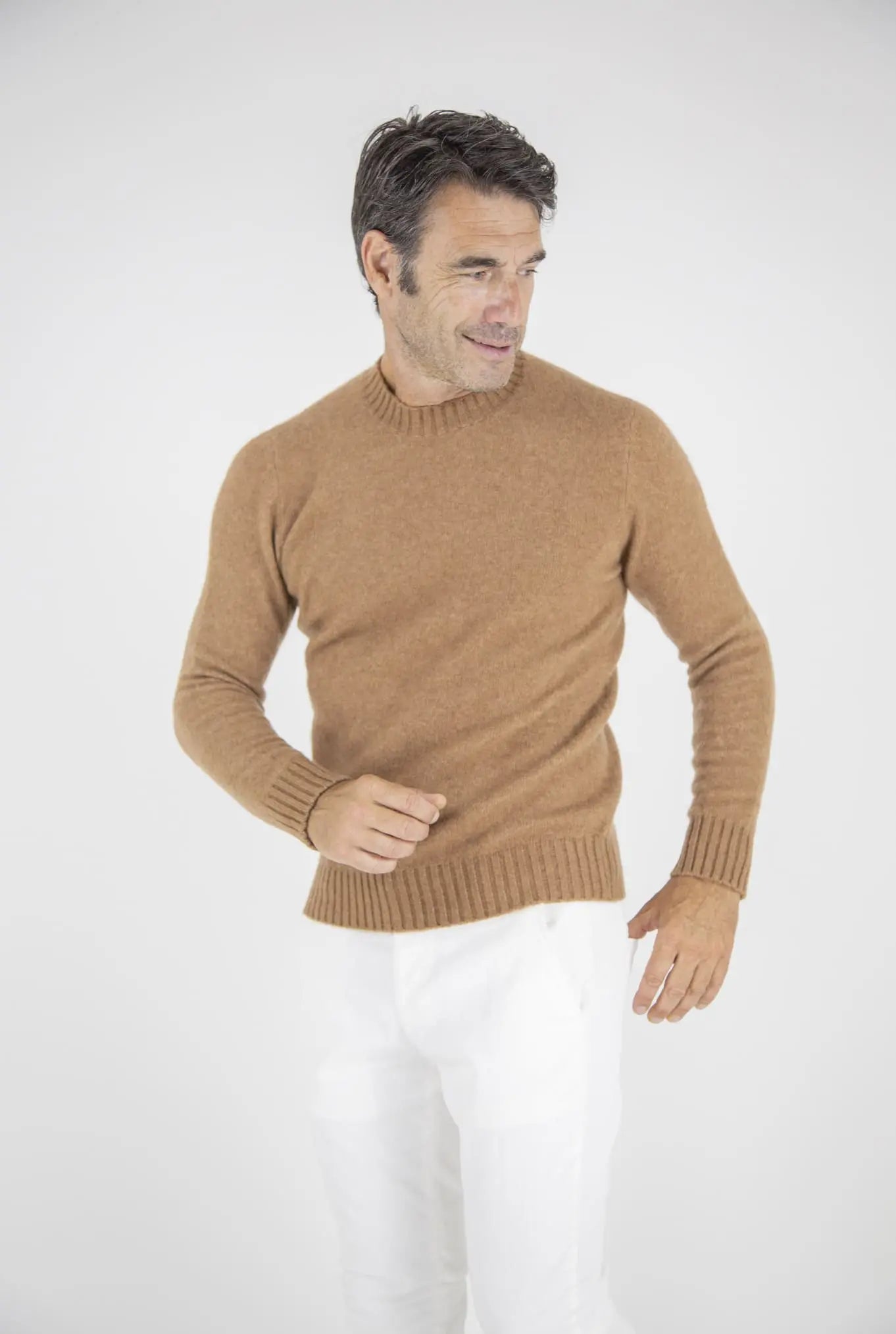 Girocollo Cashmere e Seta Cammello - Guarino Store