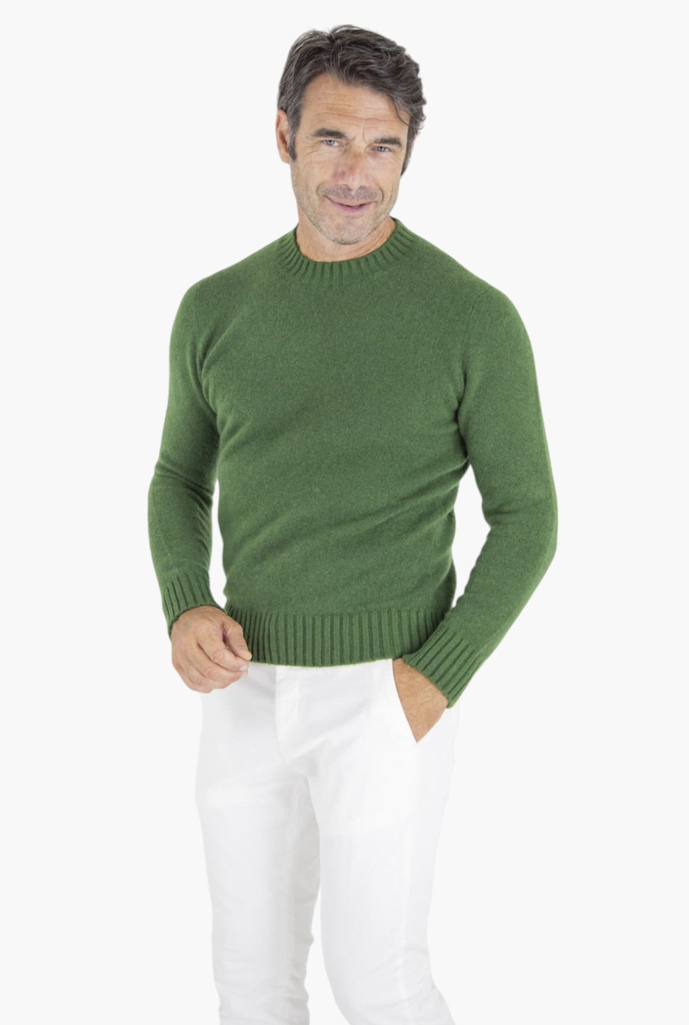 Girocollo Cashmere e Seta Verde - Guarino Store
