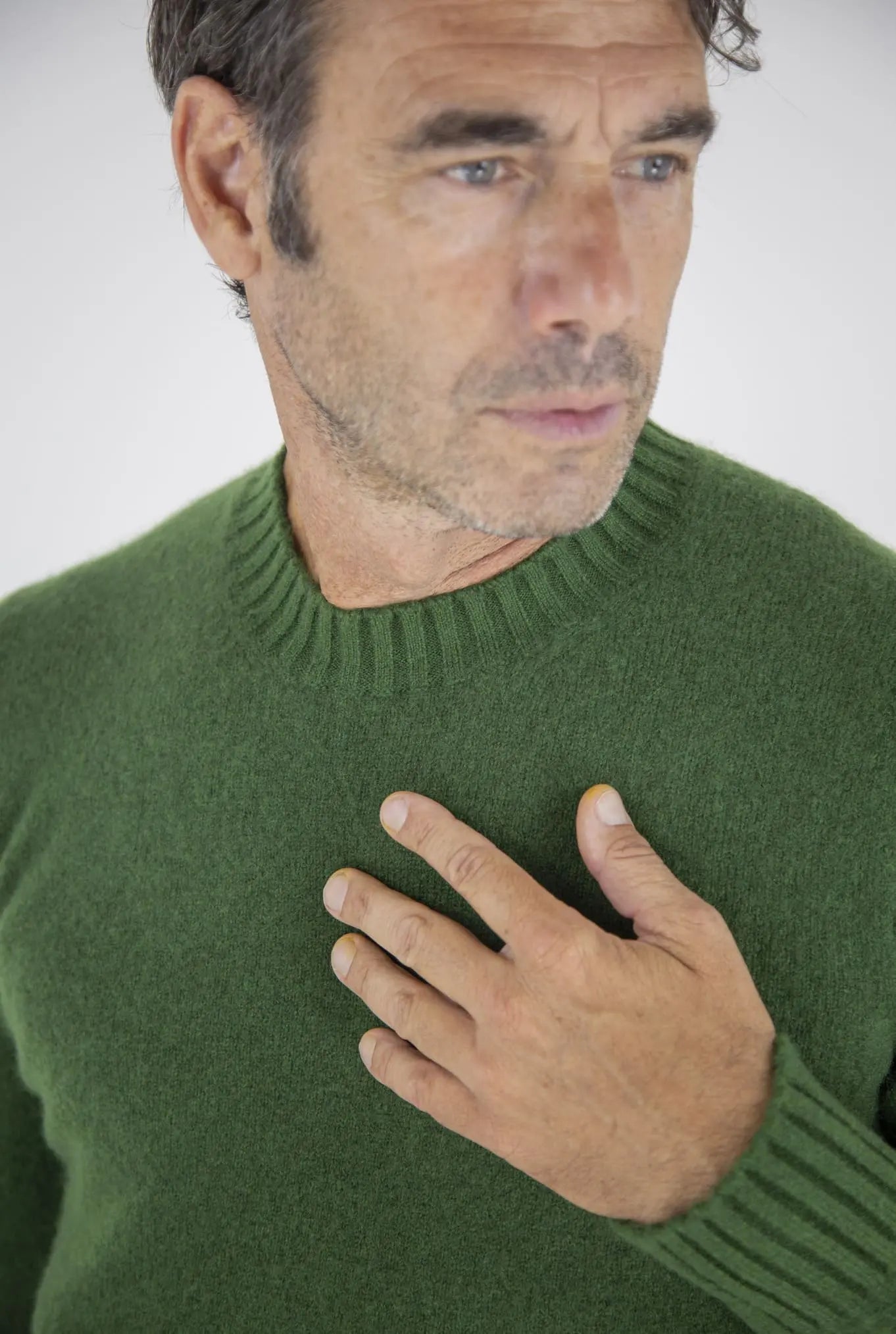 Girocollo Cashmere e Seta Verde - Guarino Store